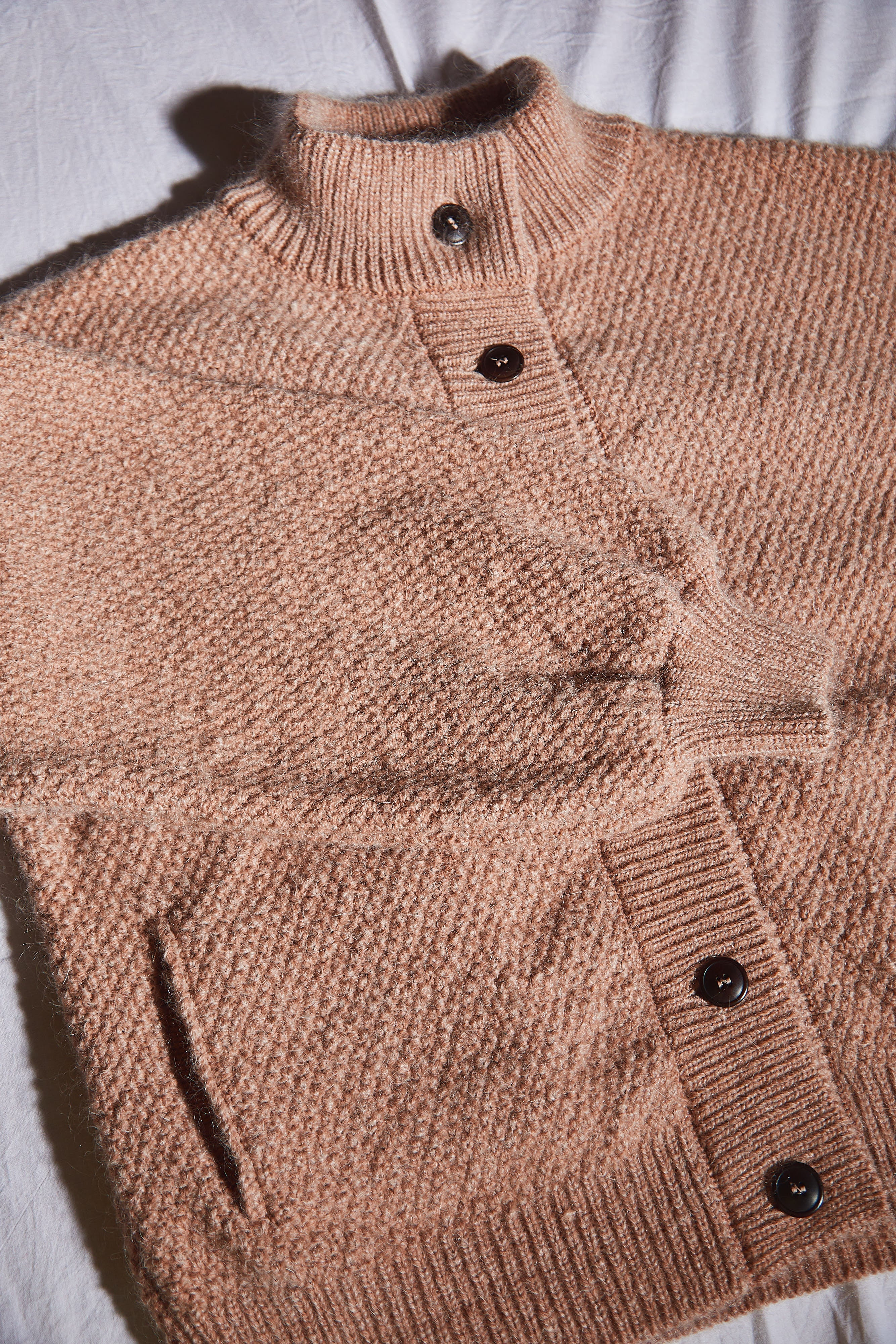 GEORGE Wool Jacket - 100% Cruelty Free Merino Wool in light pink - Spanish Merino Wool jacket - L'Envers