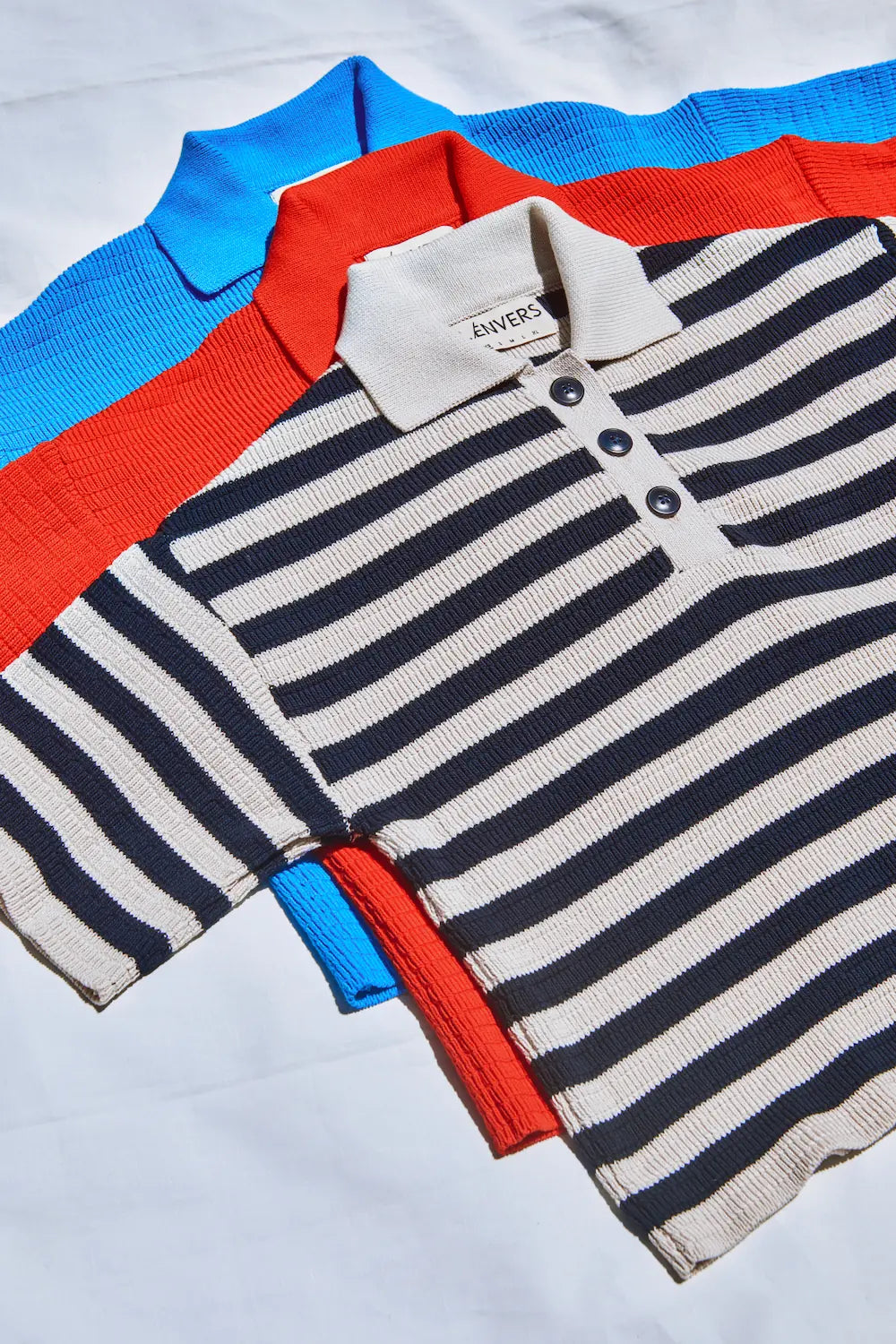 LILI Oversize Polo Shirt in Organic Cotton - Cyan Blue