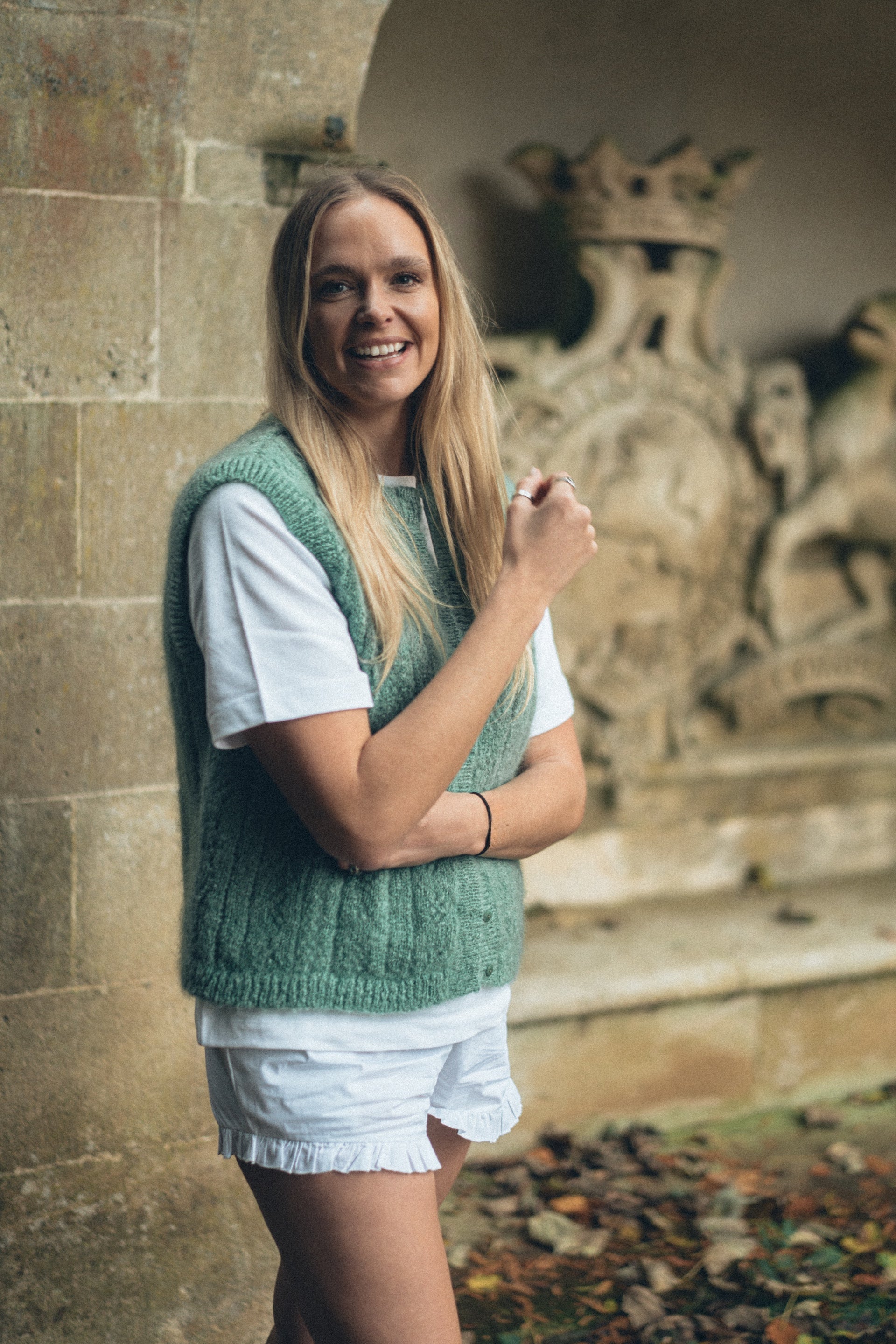 Pointelle Knit Vest - Peony Pink