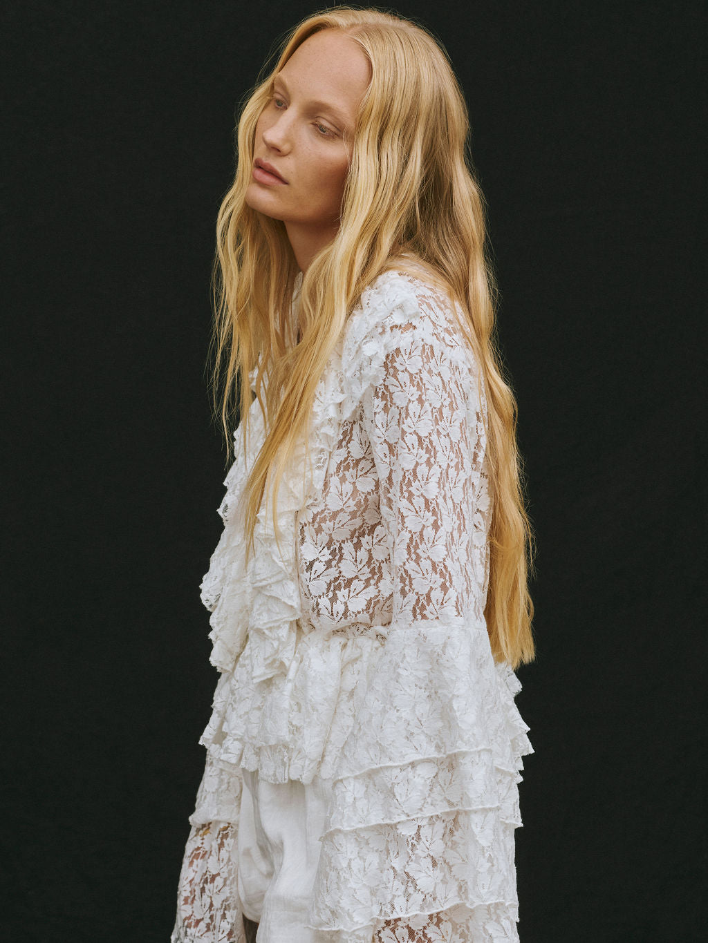 LACE BELLA BLOUSE - WHITE