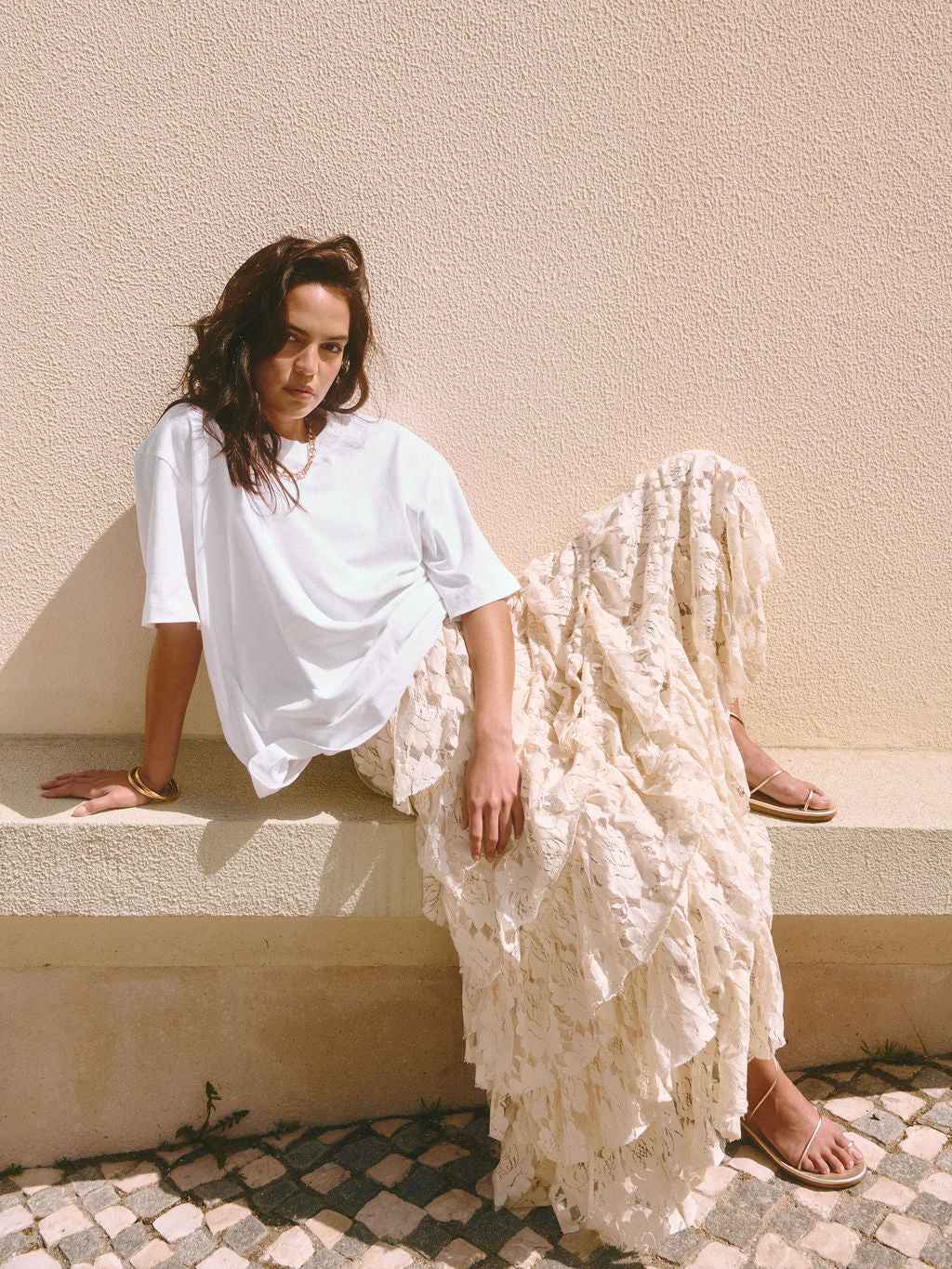 LACE UNTAMED SOUL SKIRT - NATURAL