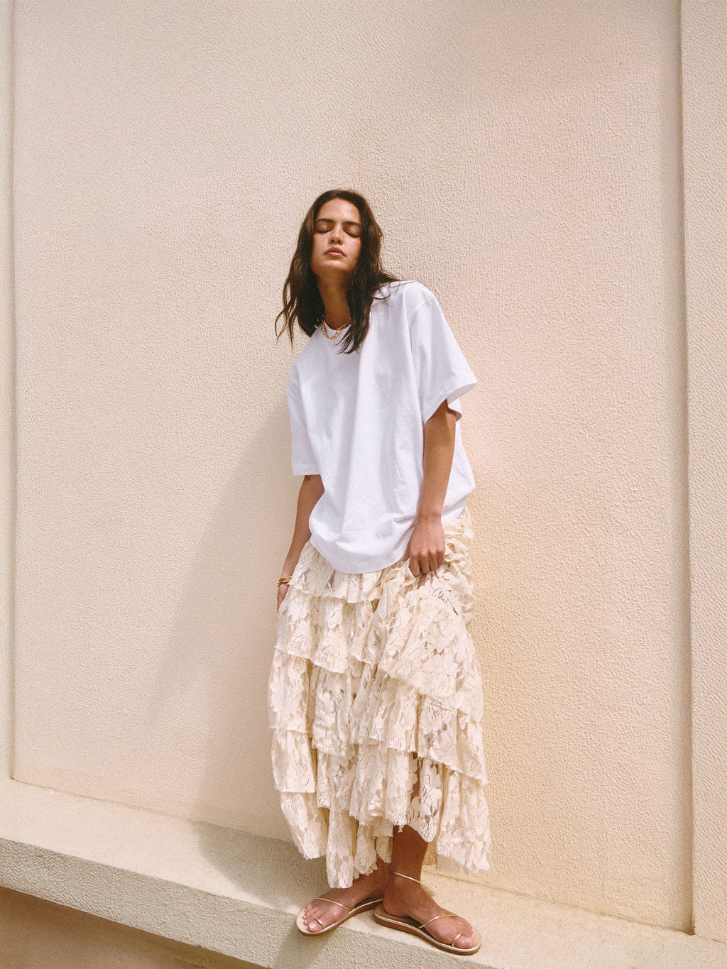 LACE UNTAMED SOUL SKIRT - WHITE