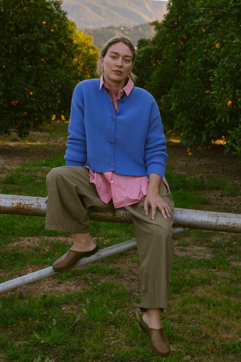 HILMA Cardigan in collab' with BLOCK SHOP - Cyan Blue