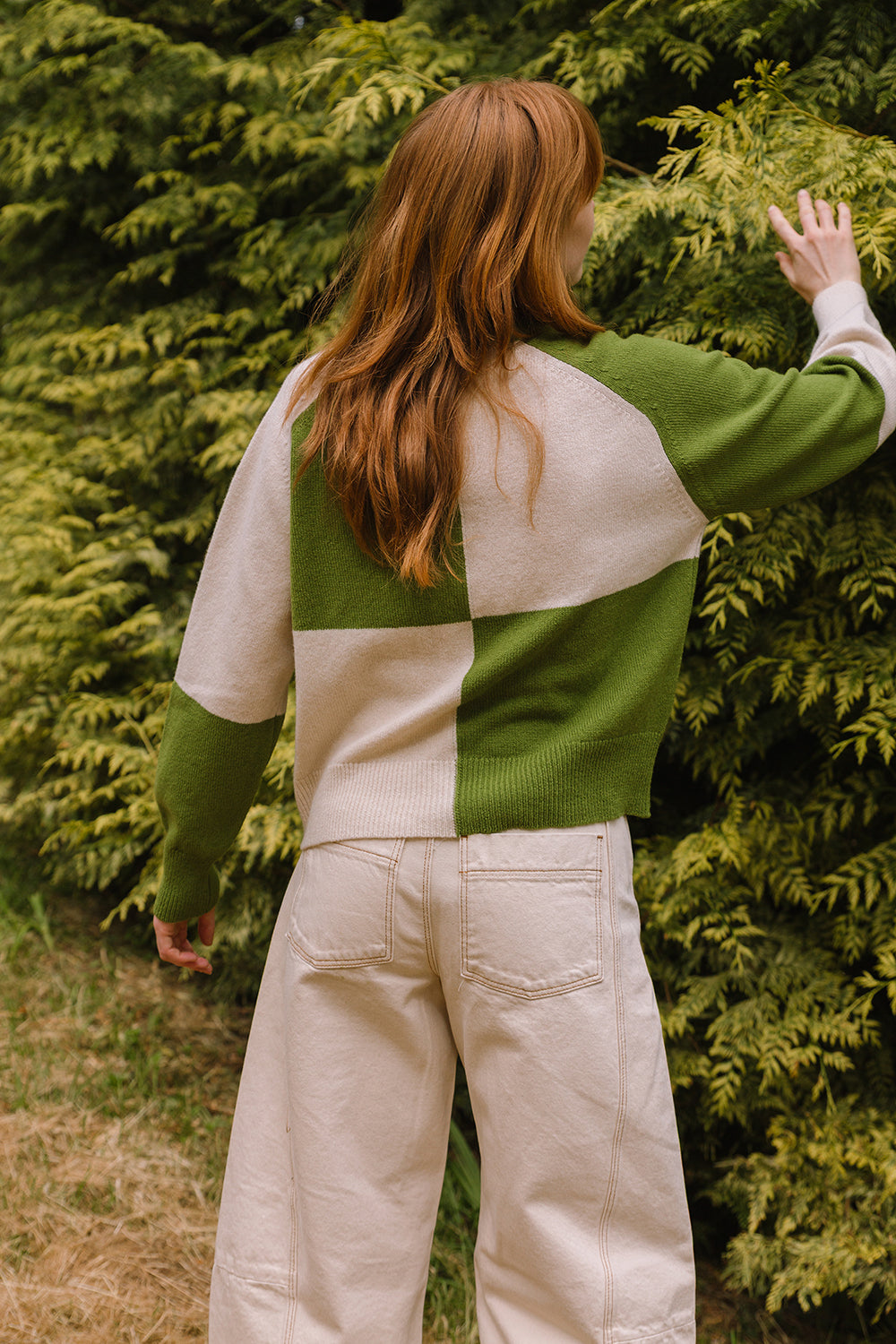 Check Cardigan - Snowdrop