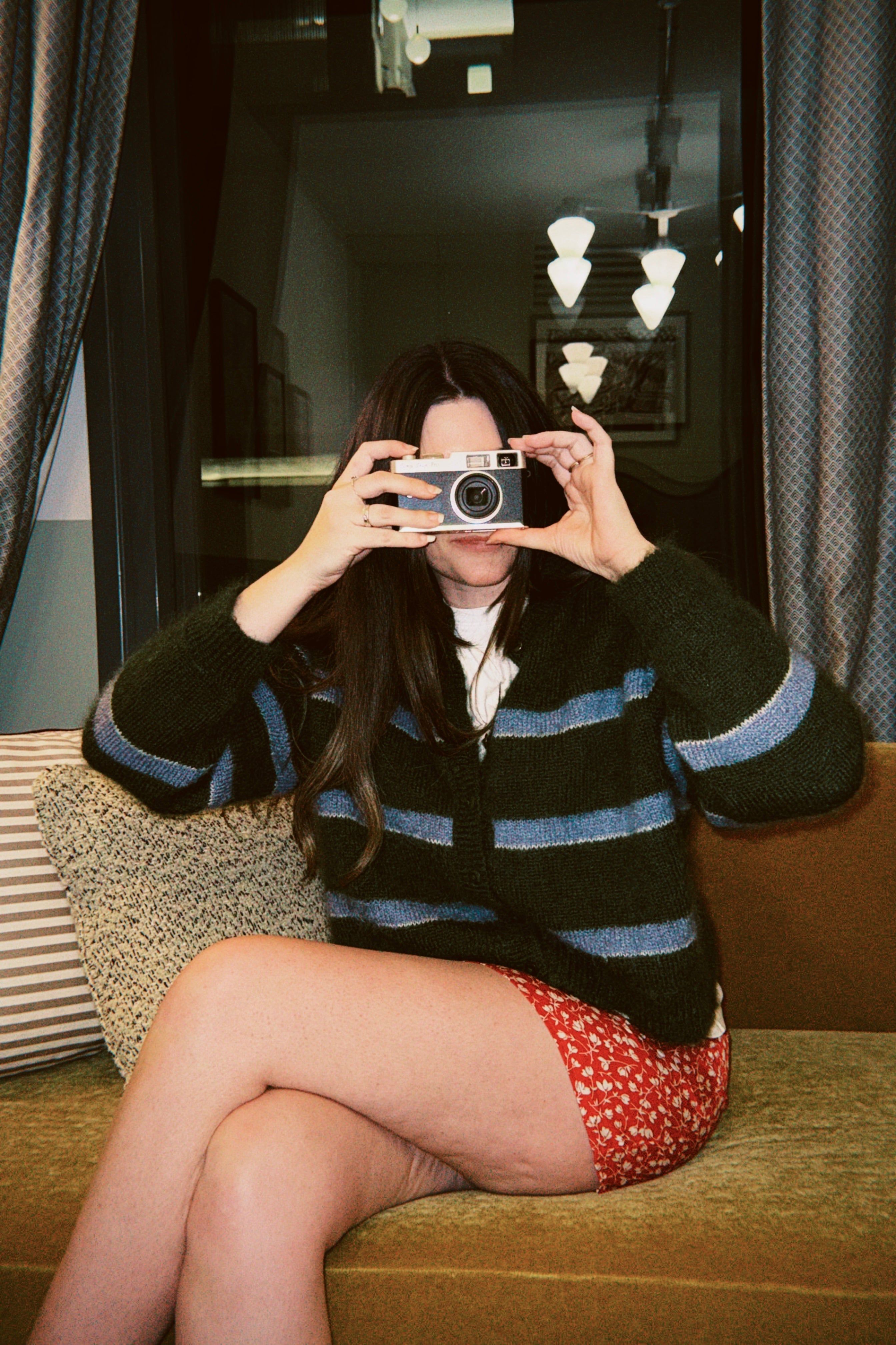 Stripe Cardigan - Ivy Green