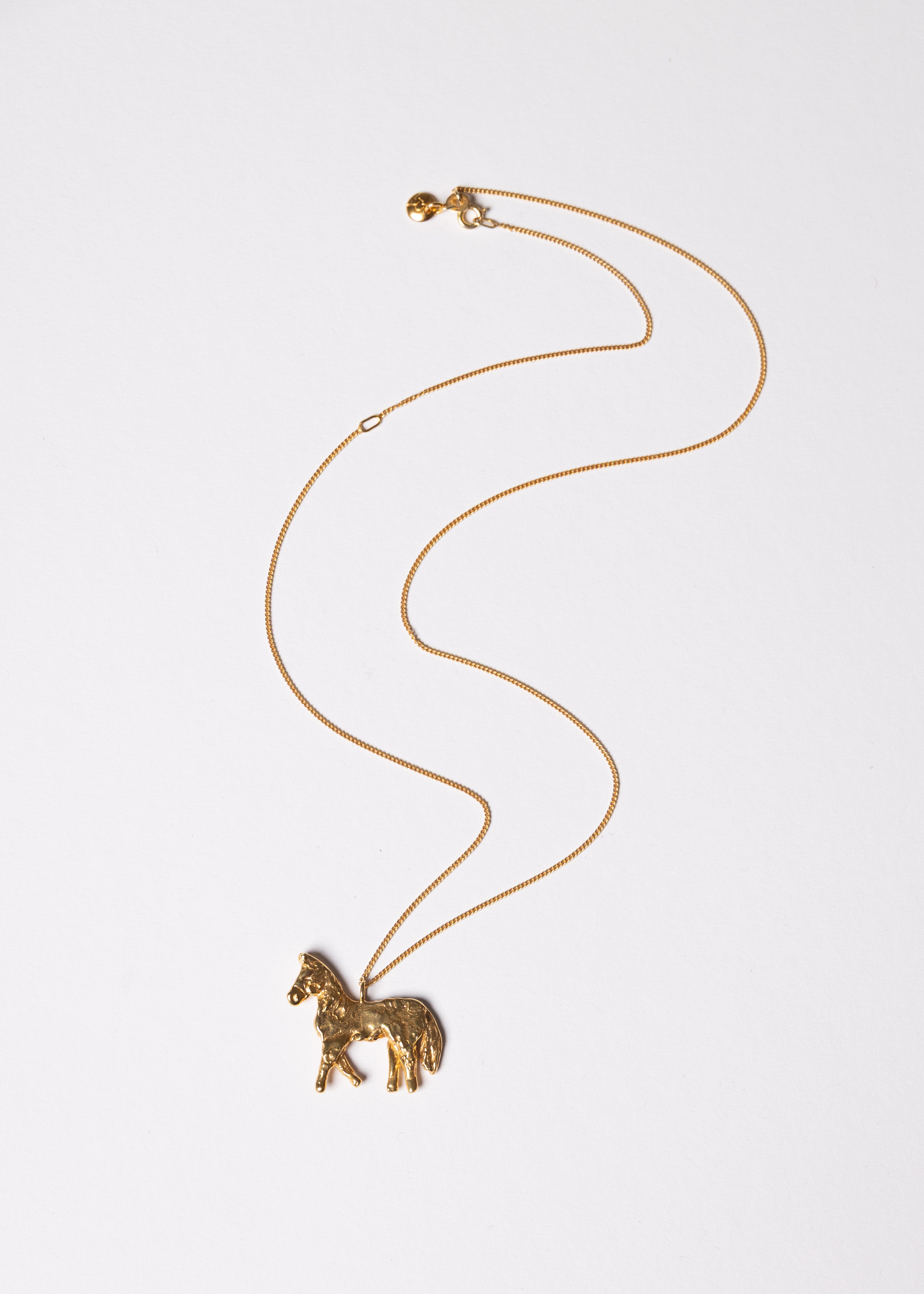 Horse Necklace Gold
