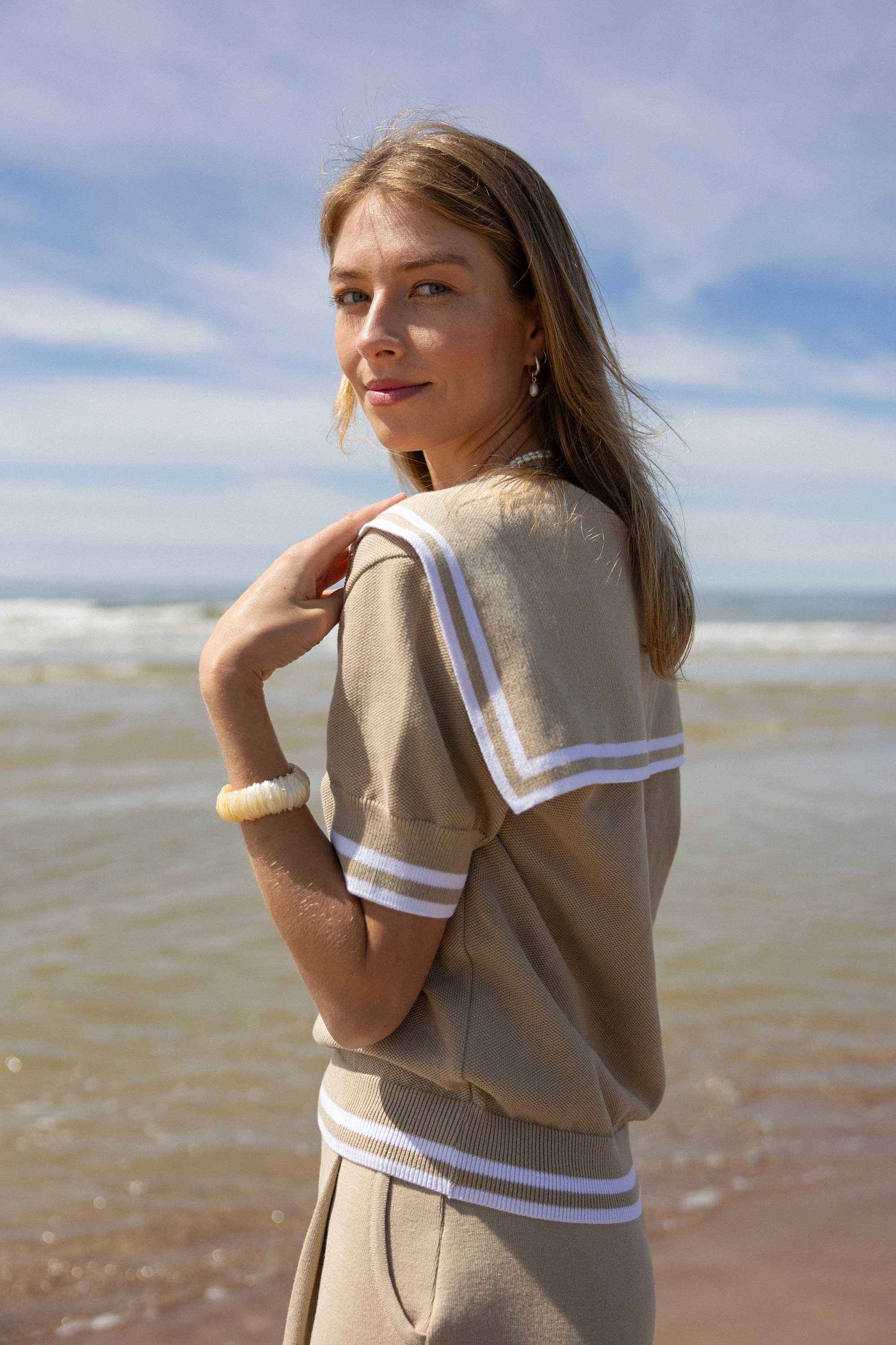 Vento Sailor top Beige