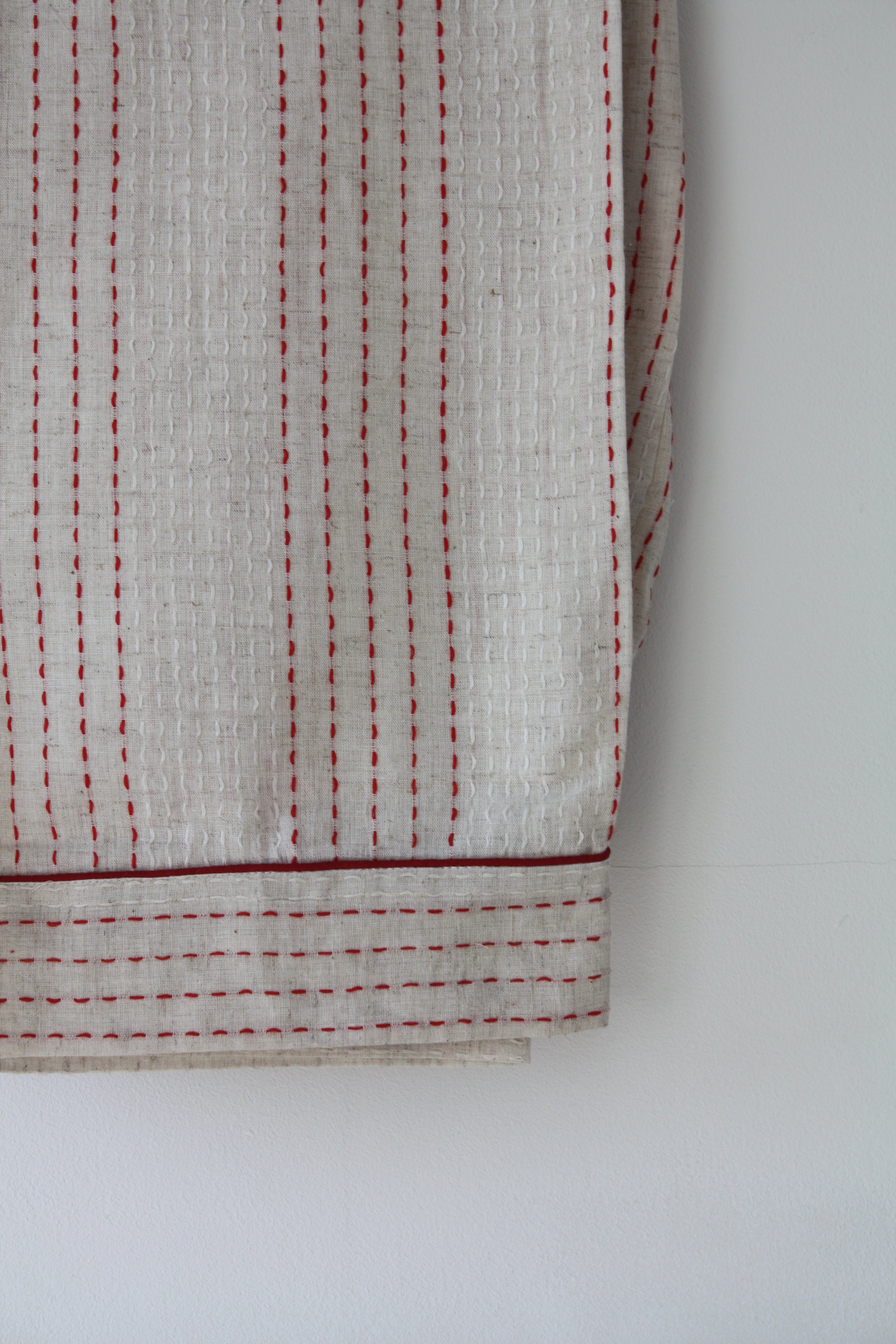 Handwoven Cotton Pyjamas - Red Stitch