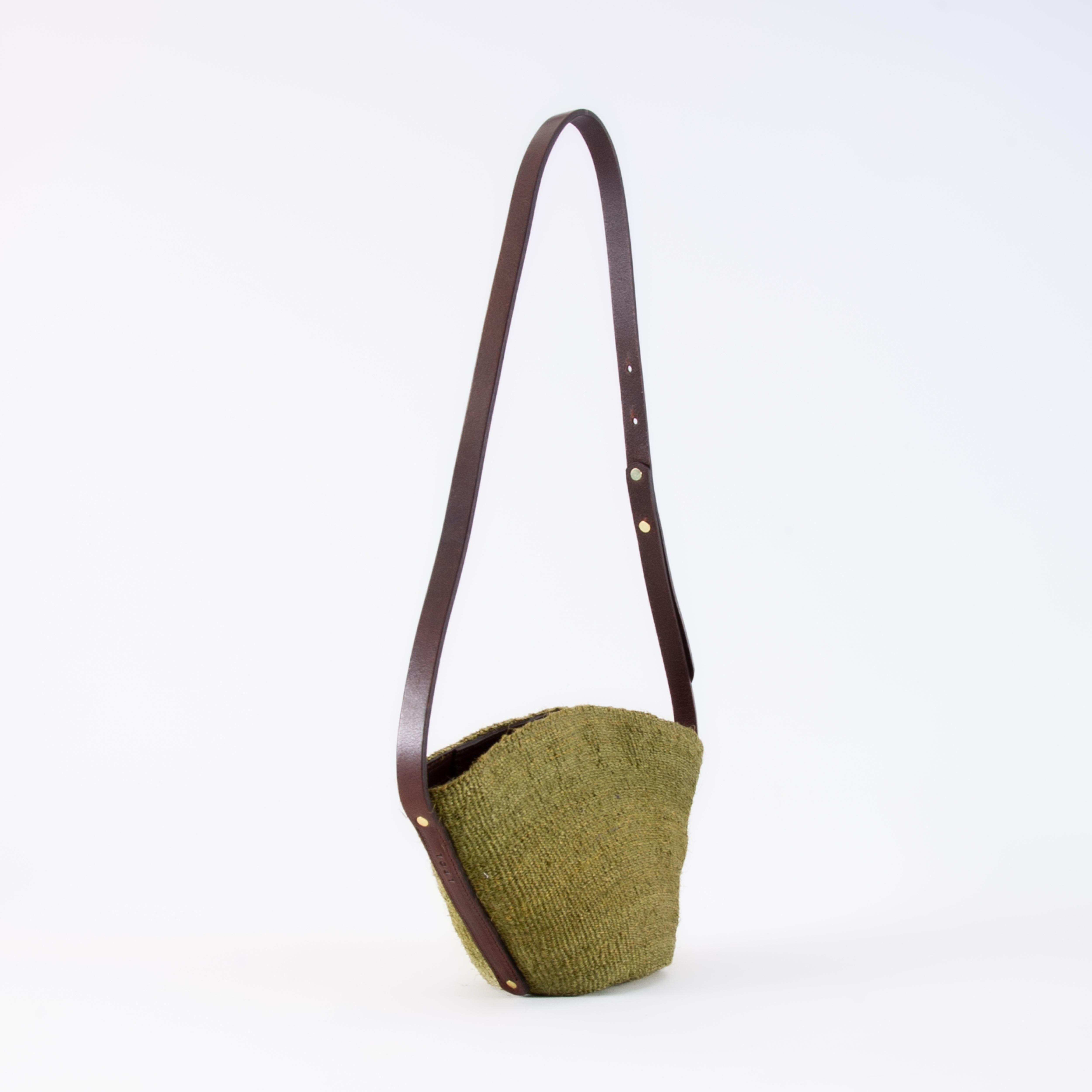 Crossbody Basket Olive & Brown