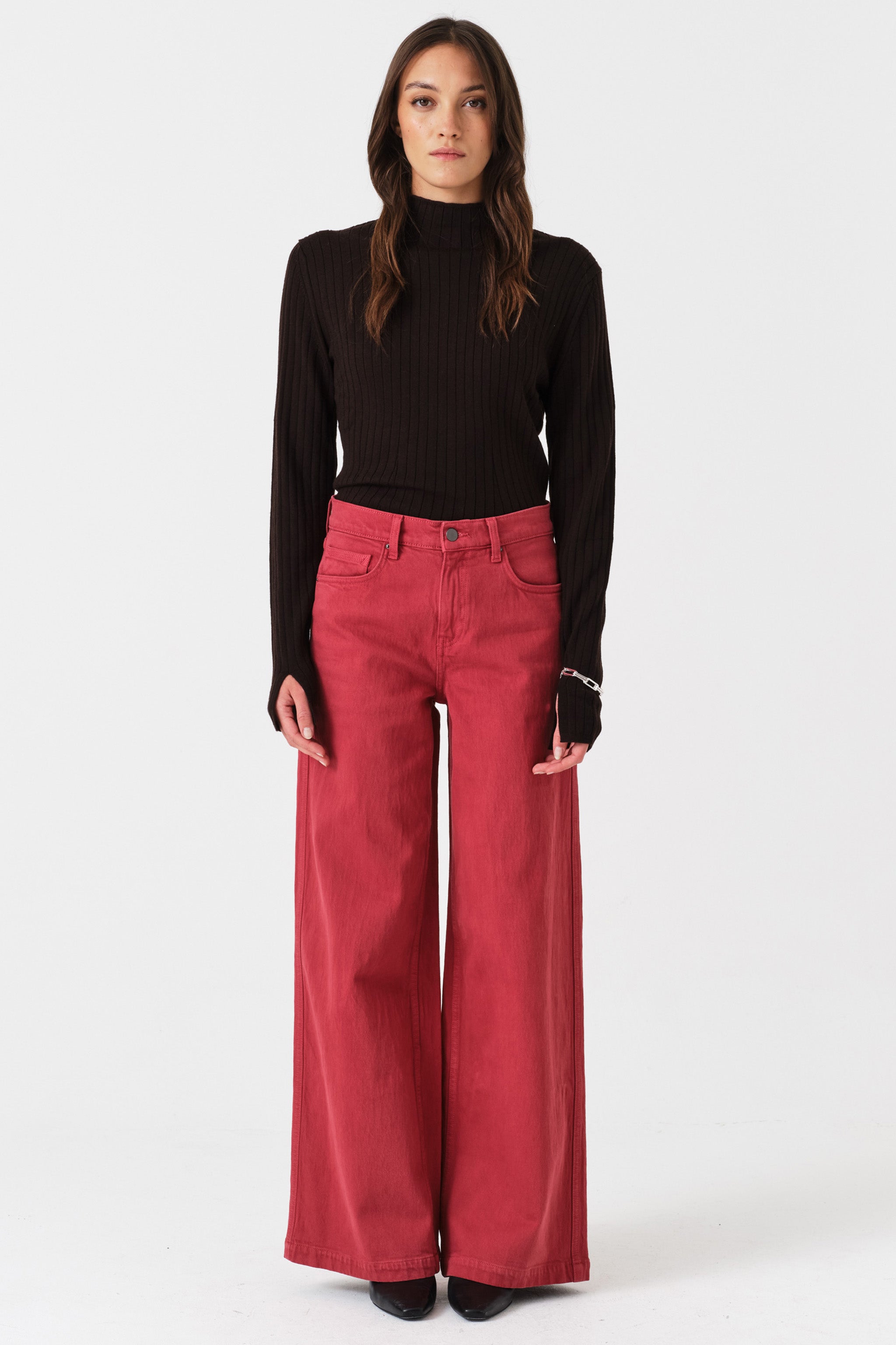 Bay Wide Leg Jean in Faded Rose - seventy + mochi