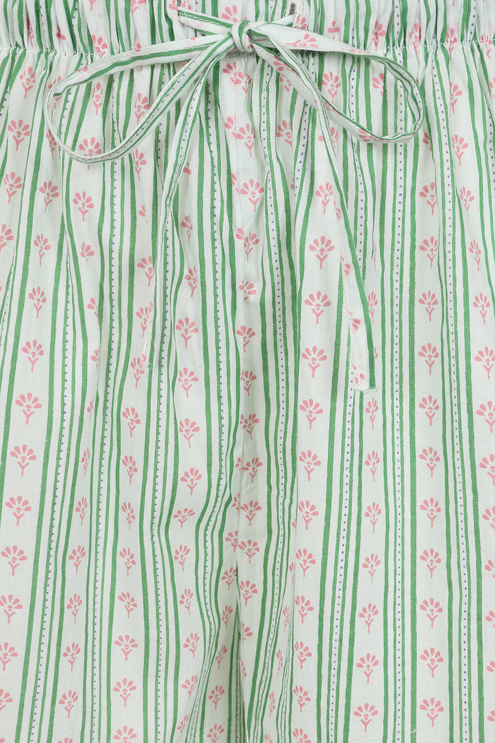 Green Stripe Long Pyjama Set