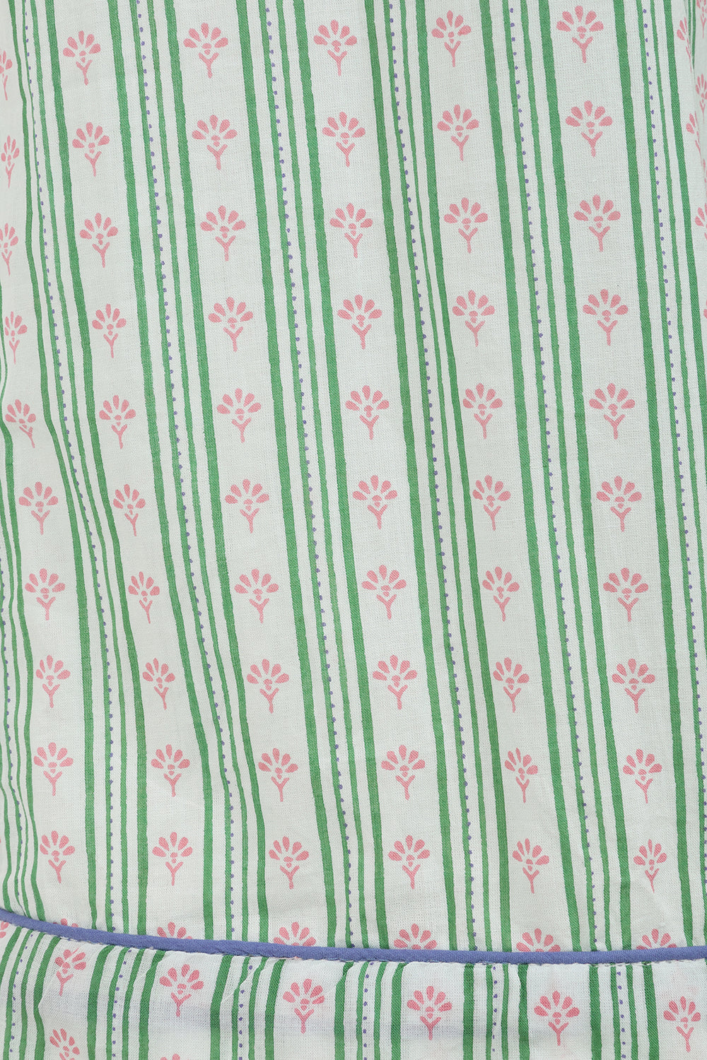Green Stripe Long Pyjama Set