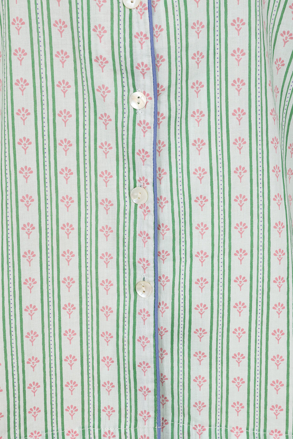 Green Stripe Long Pyjama Set