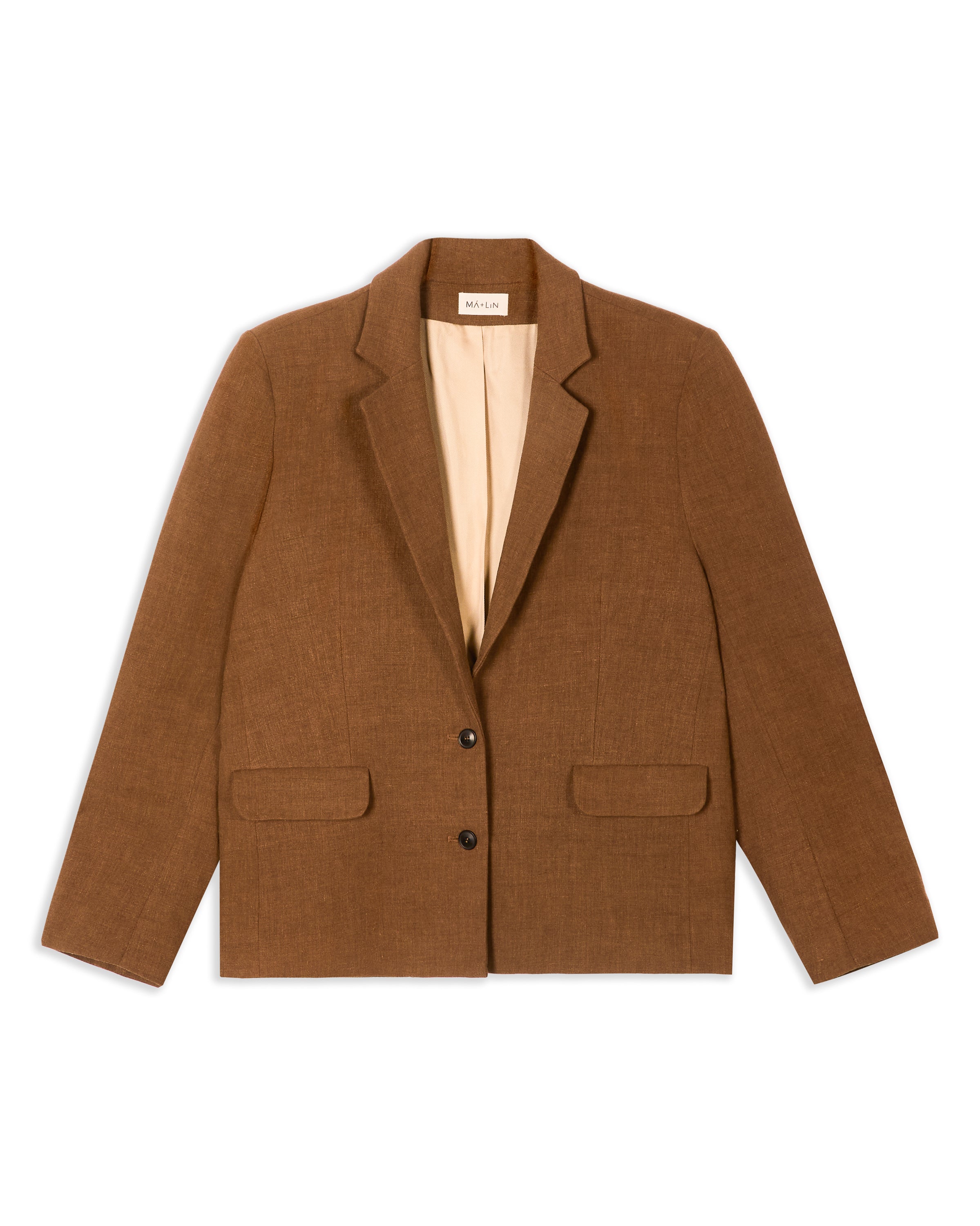 Maeve Linen Wool Blazer - Cinnamon
