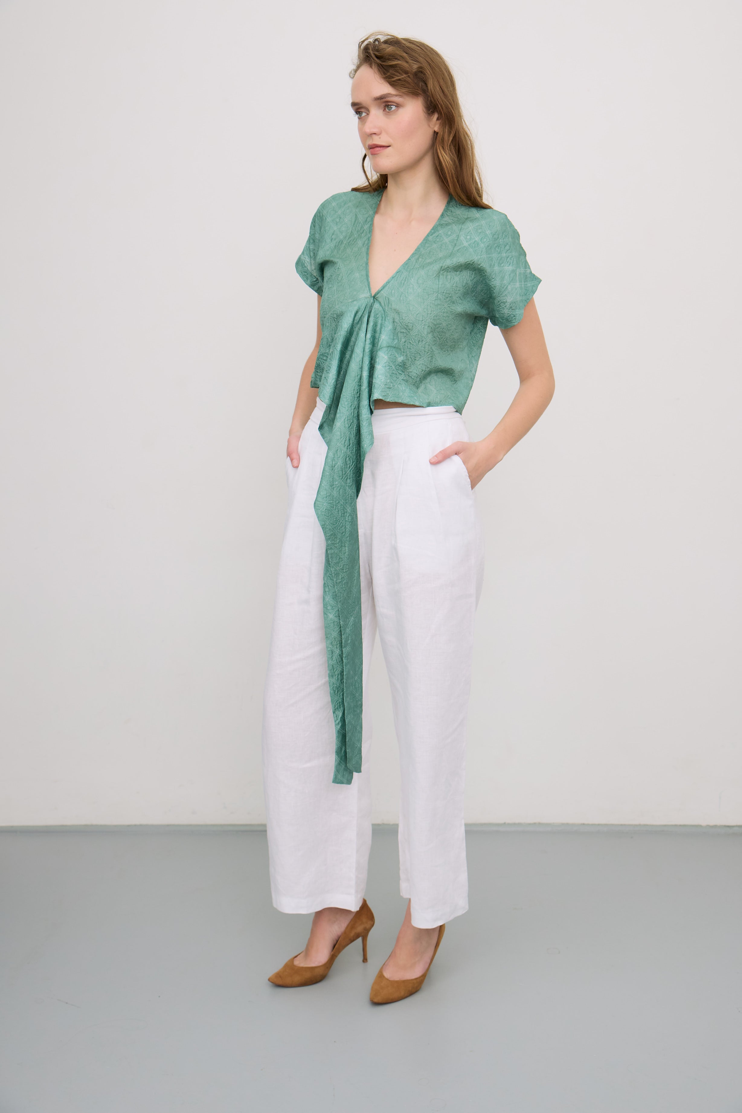 Dyha Twist Silk Top