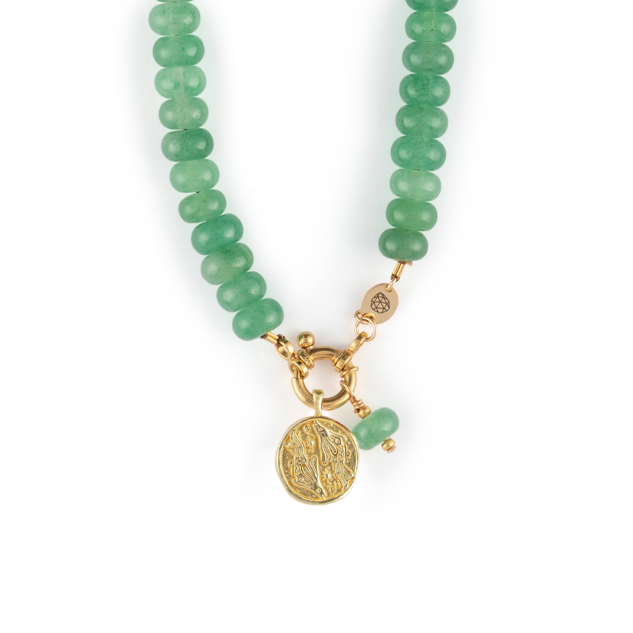 Green Aventurine Statement Beaded Necklace