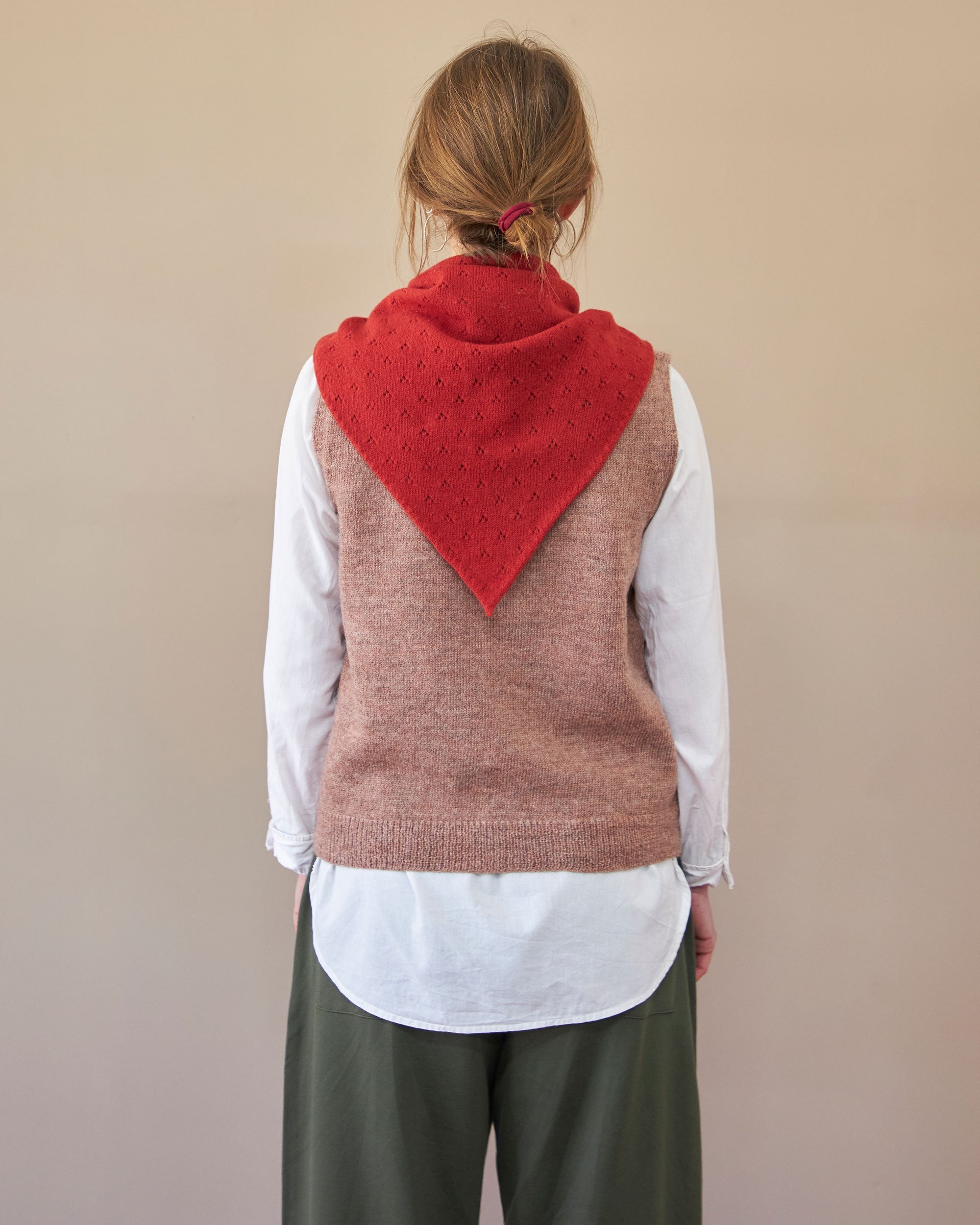Pointelle Neckerchief | Red