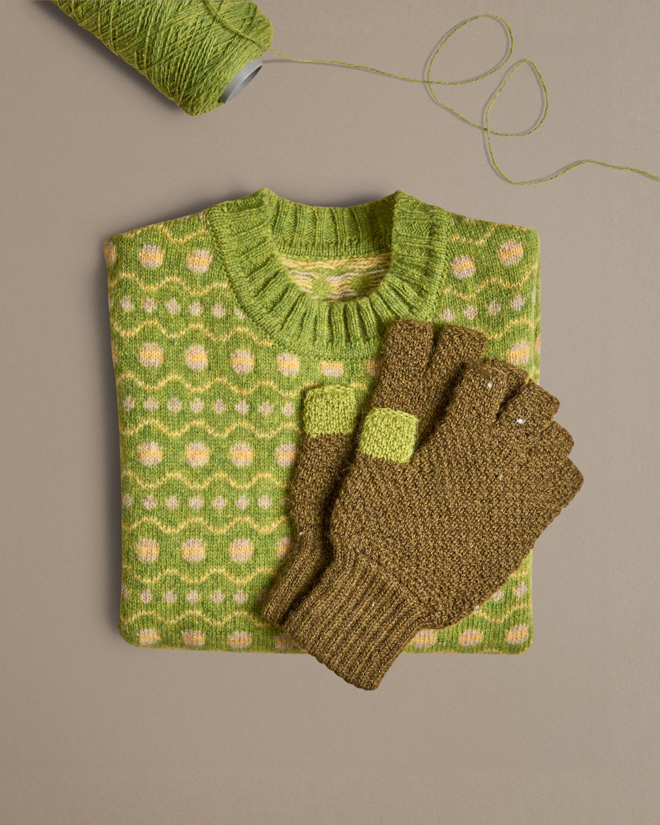Fair Isle Vest | Chartreuse