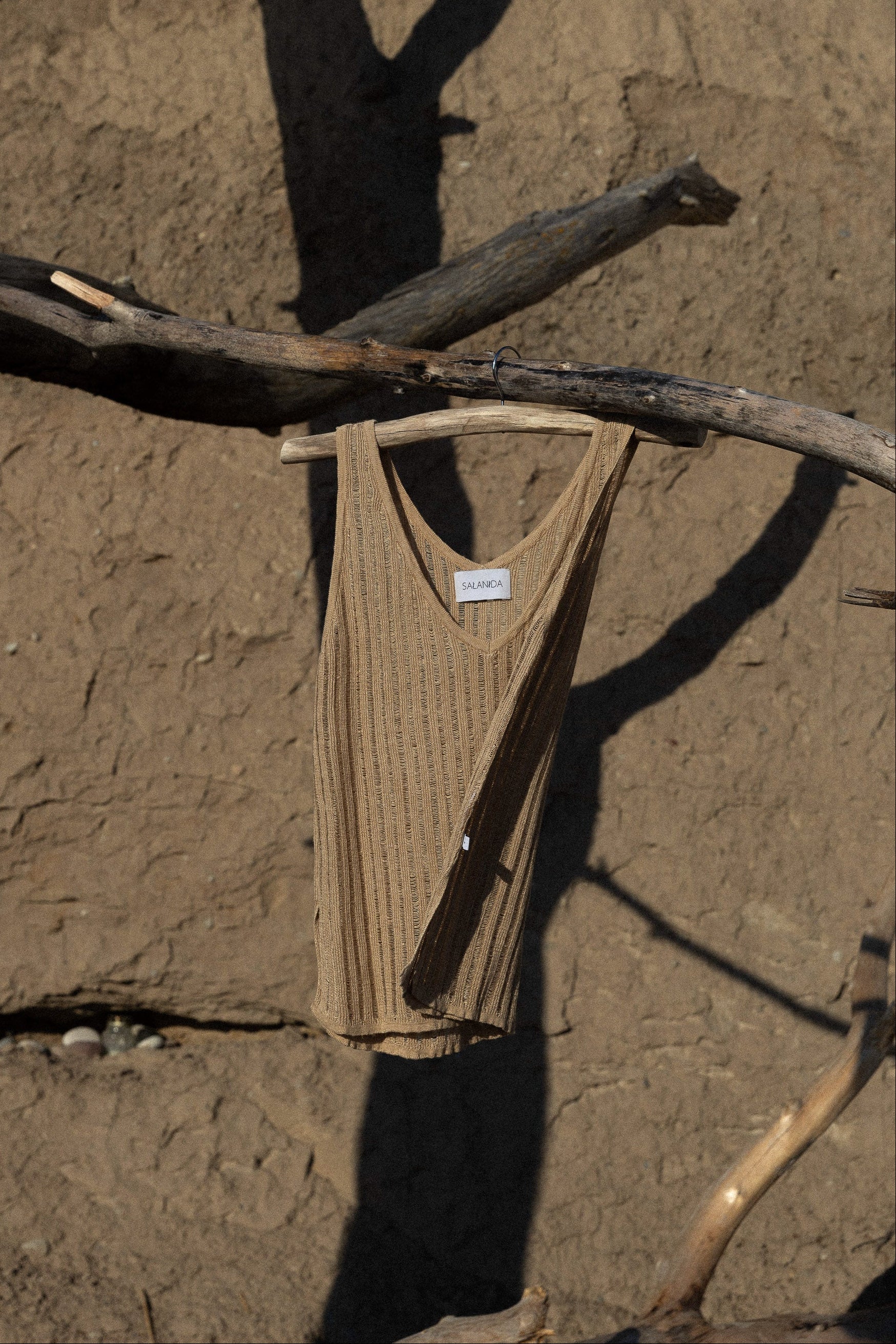Caldo 100% Linen Tank Top Sand