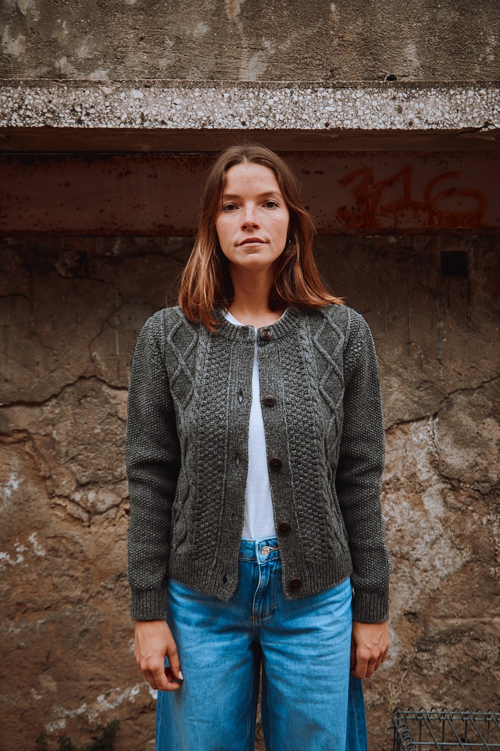 SONIA Cardigan in Ash Grey - 100% Cruelty Free Merino Wool | L'Envers