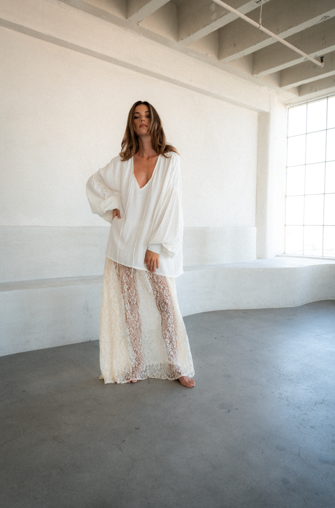LACE SLIP SKIRT