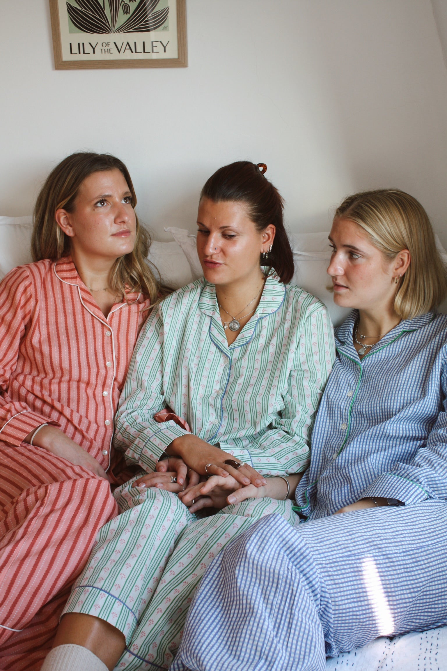 Green Stripe Long Pyjama Set