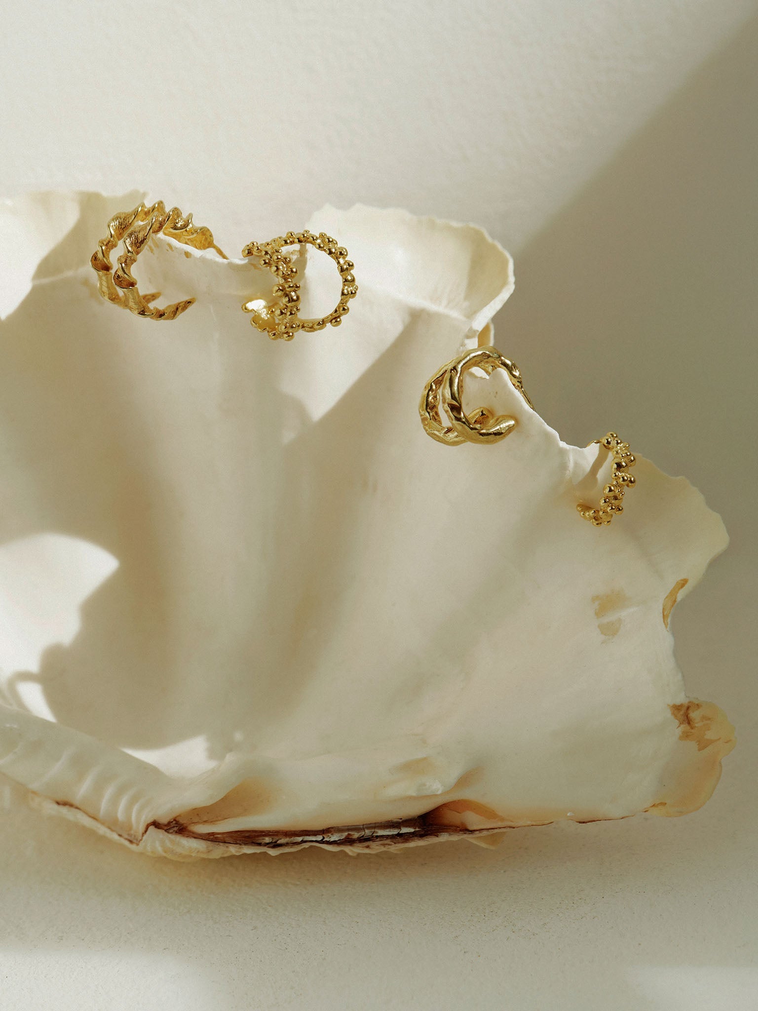 Talisman Small Hoop Earrings Gold