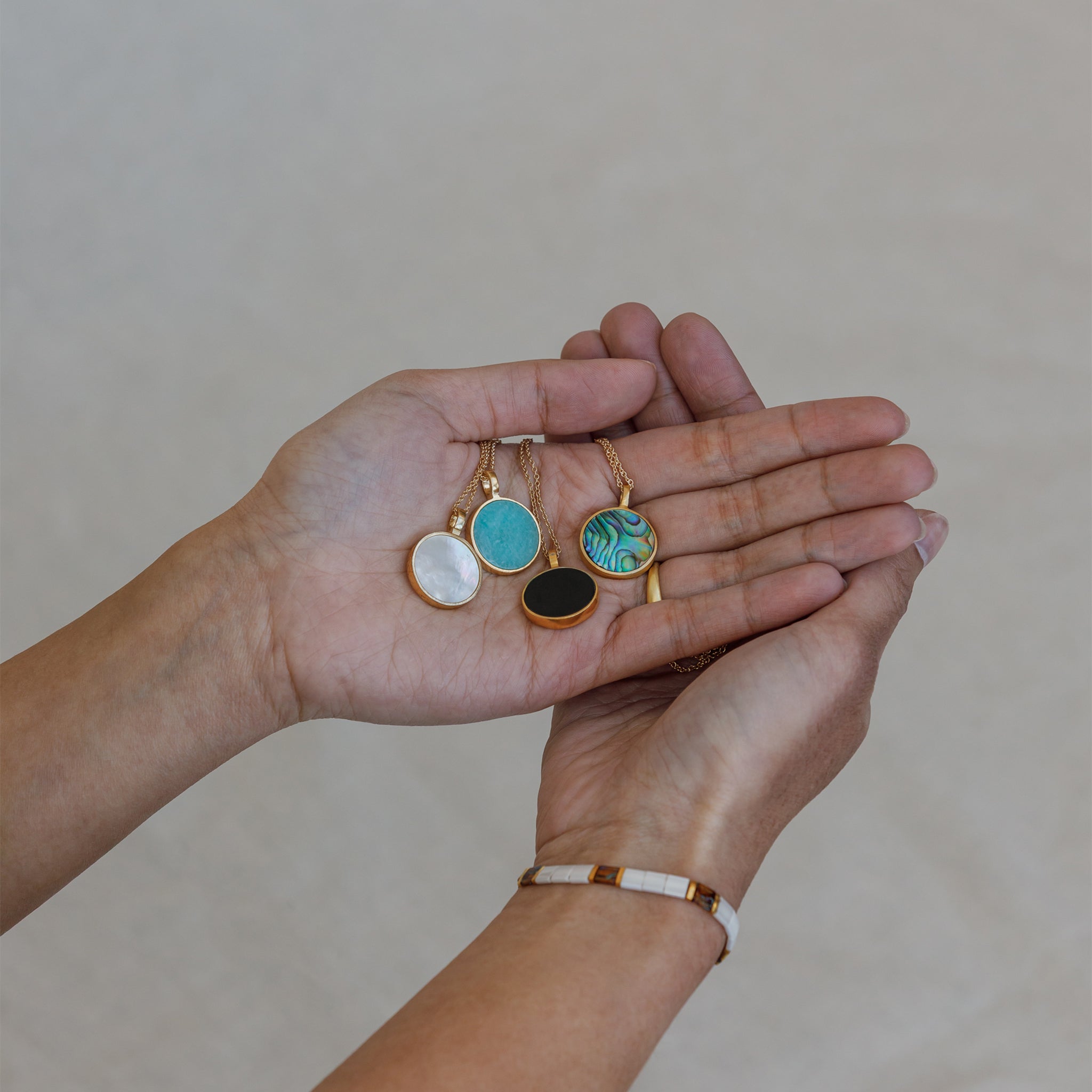 Amazonite Porthole Necklace