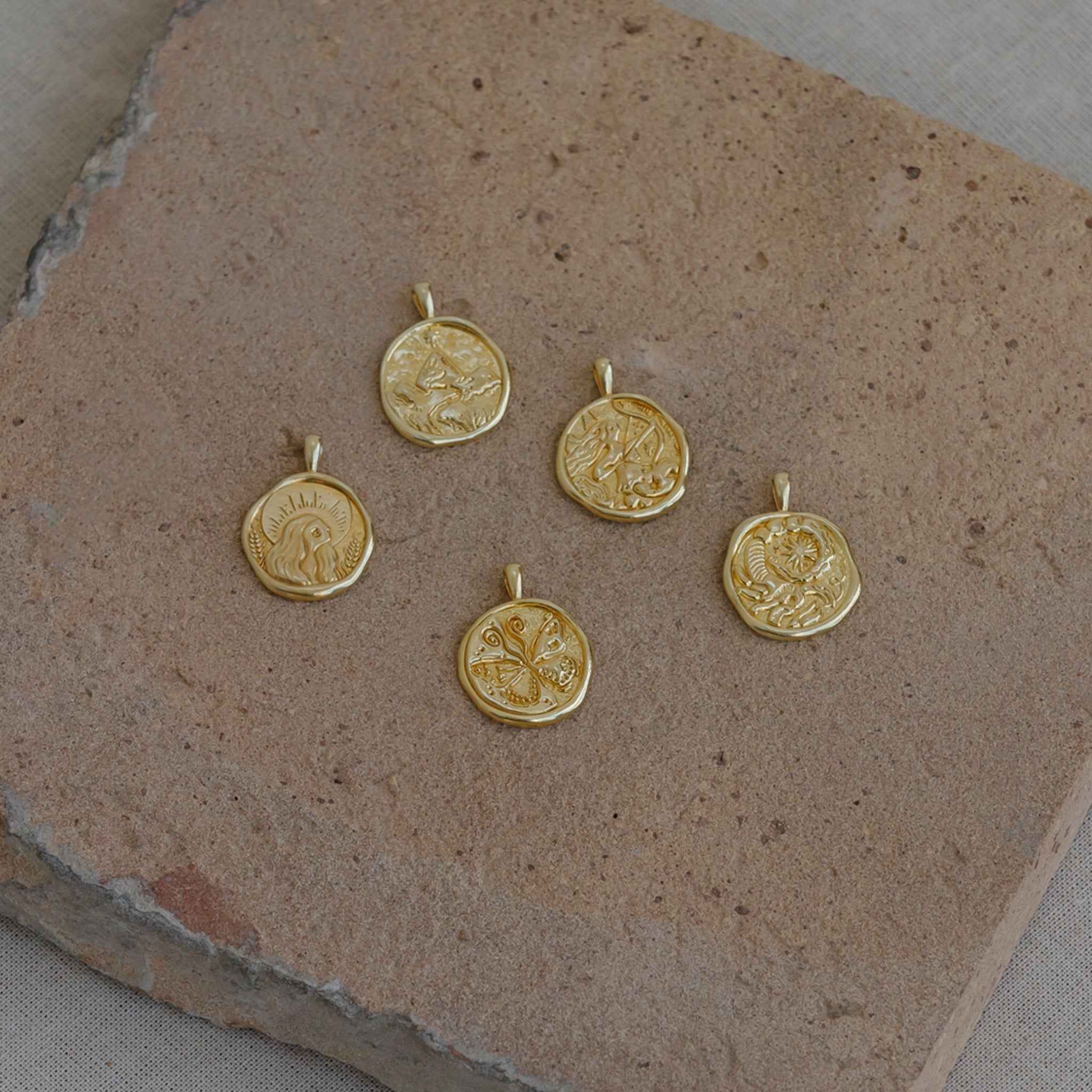 Gemini Zodiac Coin Pendant Necklace