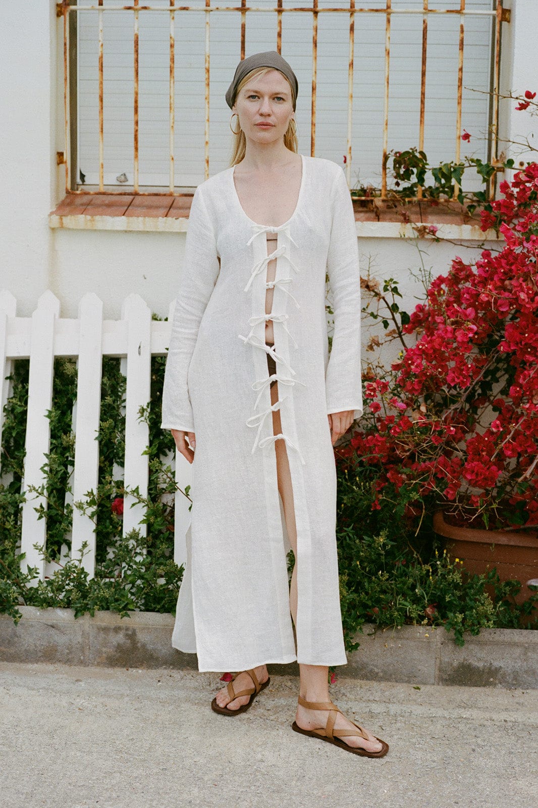 The Michi Maxi Kaftan in off-white