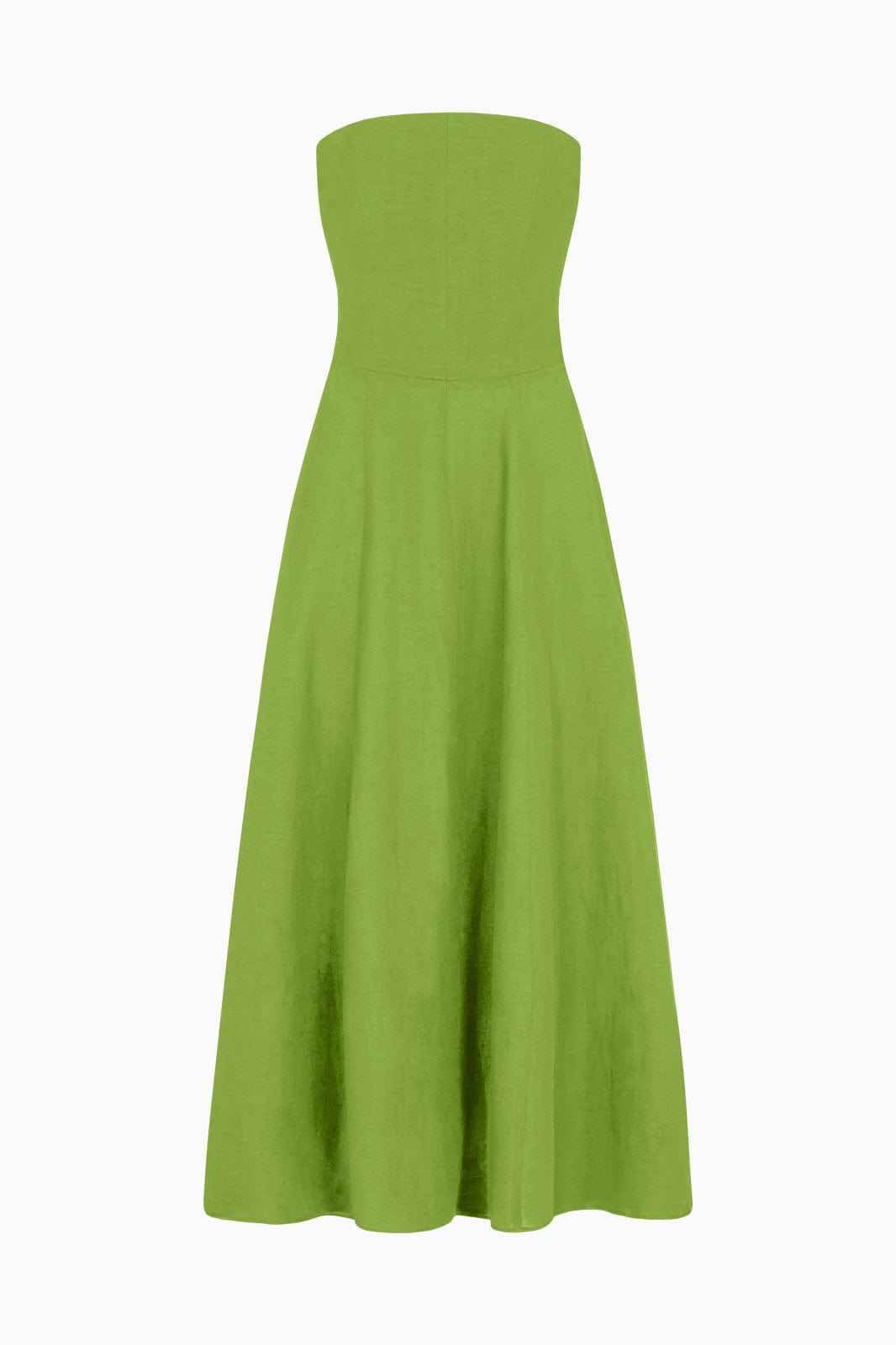 The Chiara Maxi Bandeau Dress in apple green