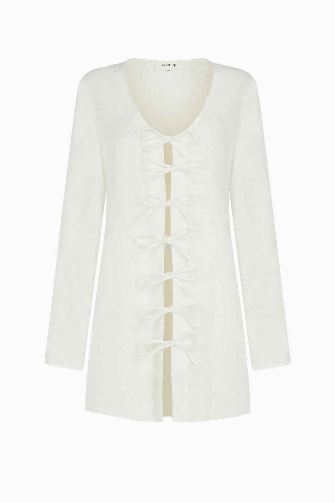 The Michi Mini Kaftan in off-white