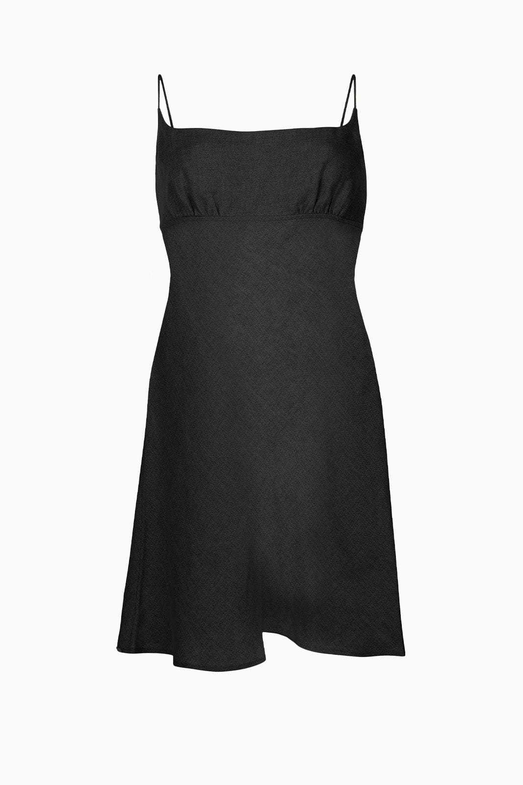 The Nicola Mini Slip Dress in black