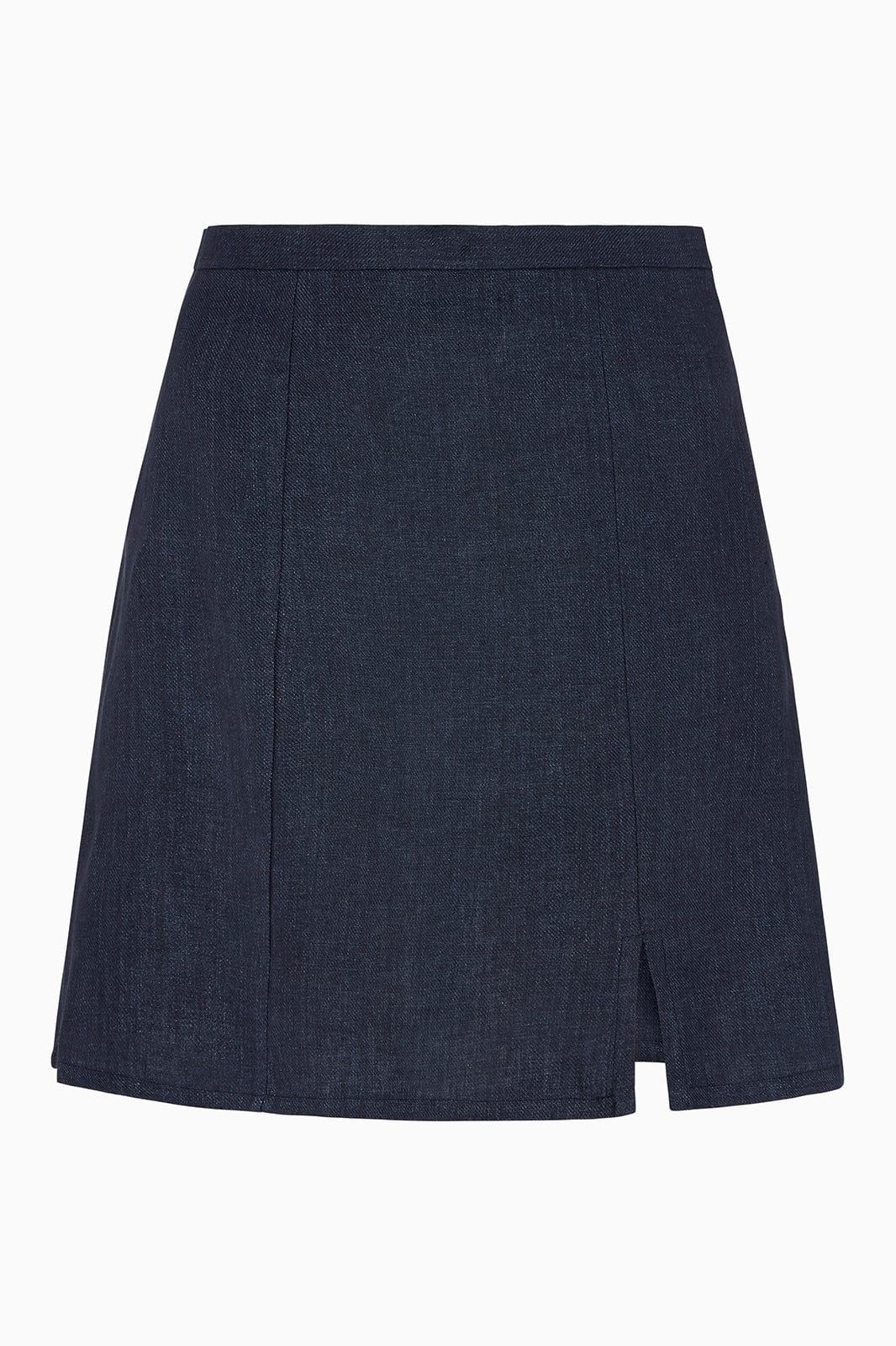 The Ruby Mini Skirt in denim blue