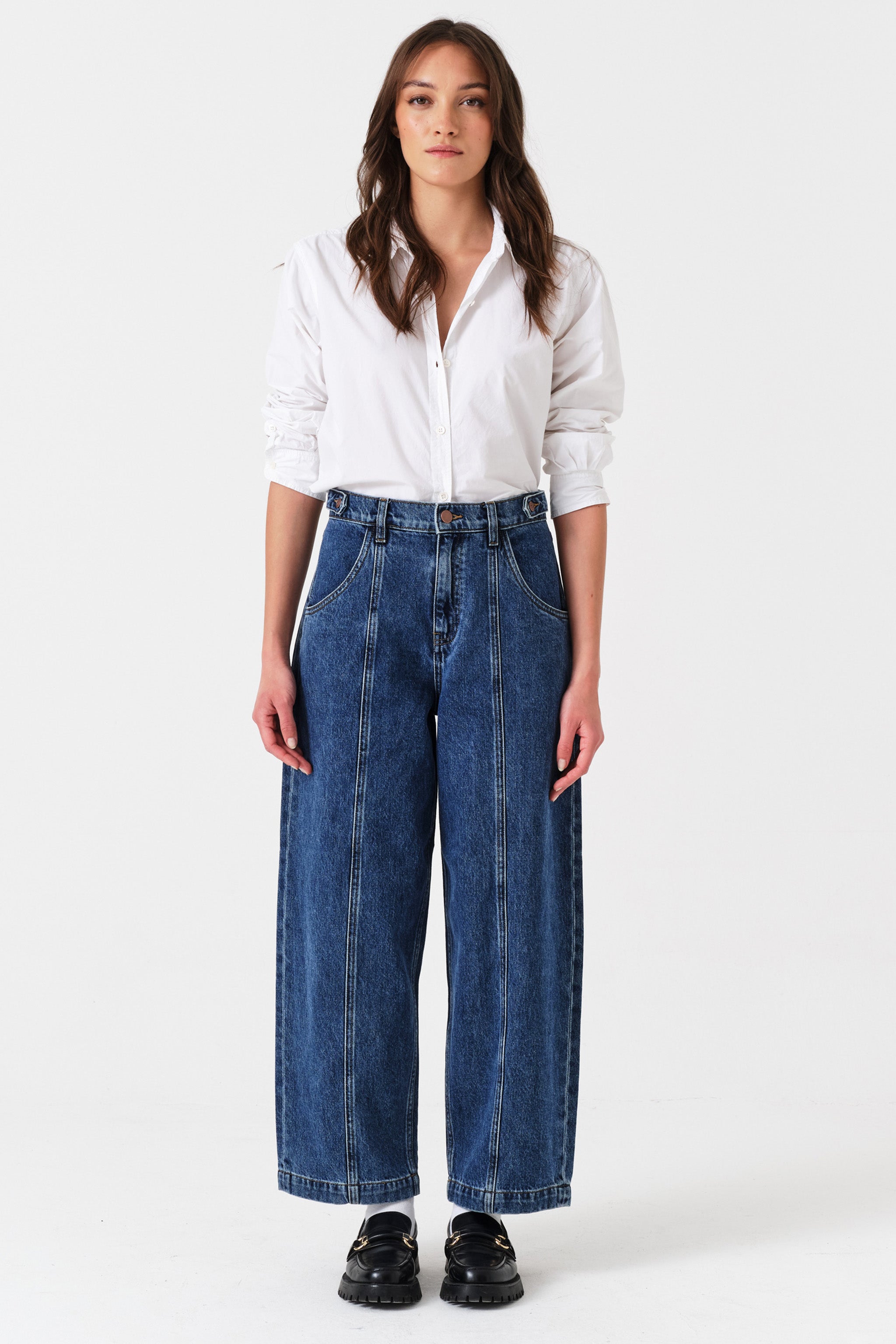 Cami Wide Barrel Leg Jean in Phoenix - seventy + mochi