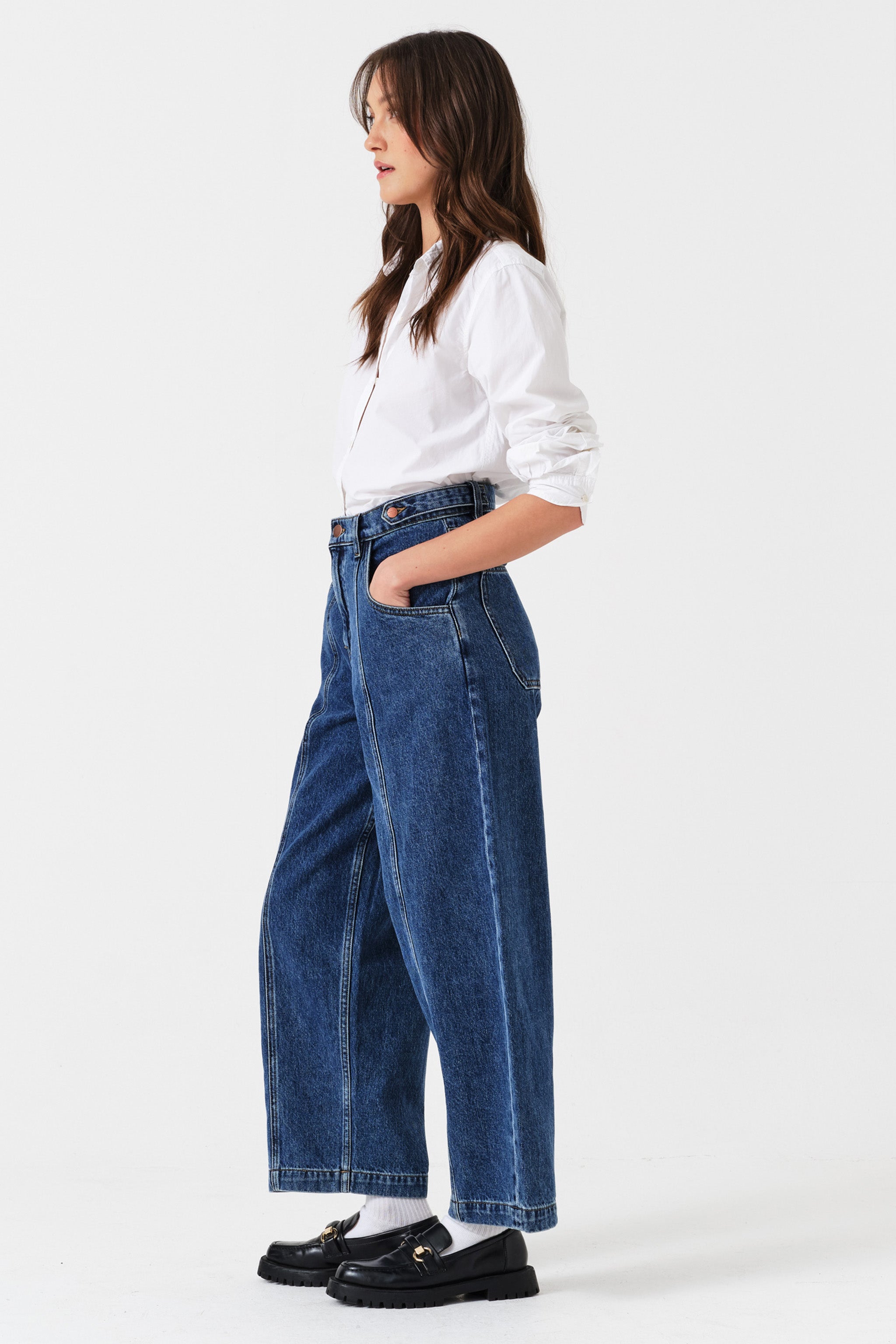 Cami Wide Barrel Leg Jean in Phoenix - seventy + mochi