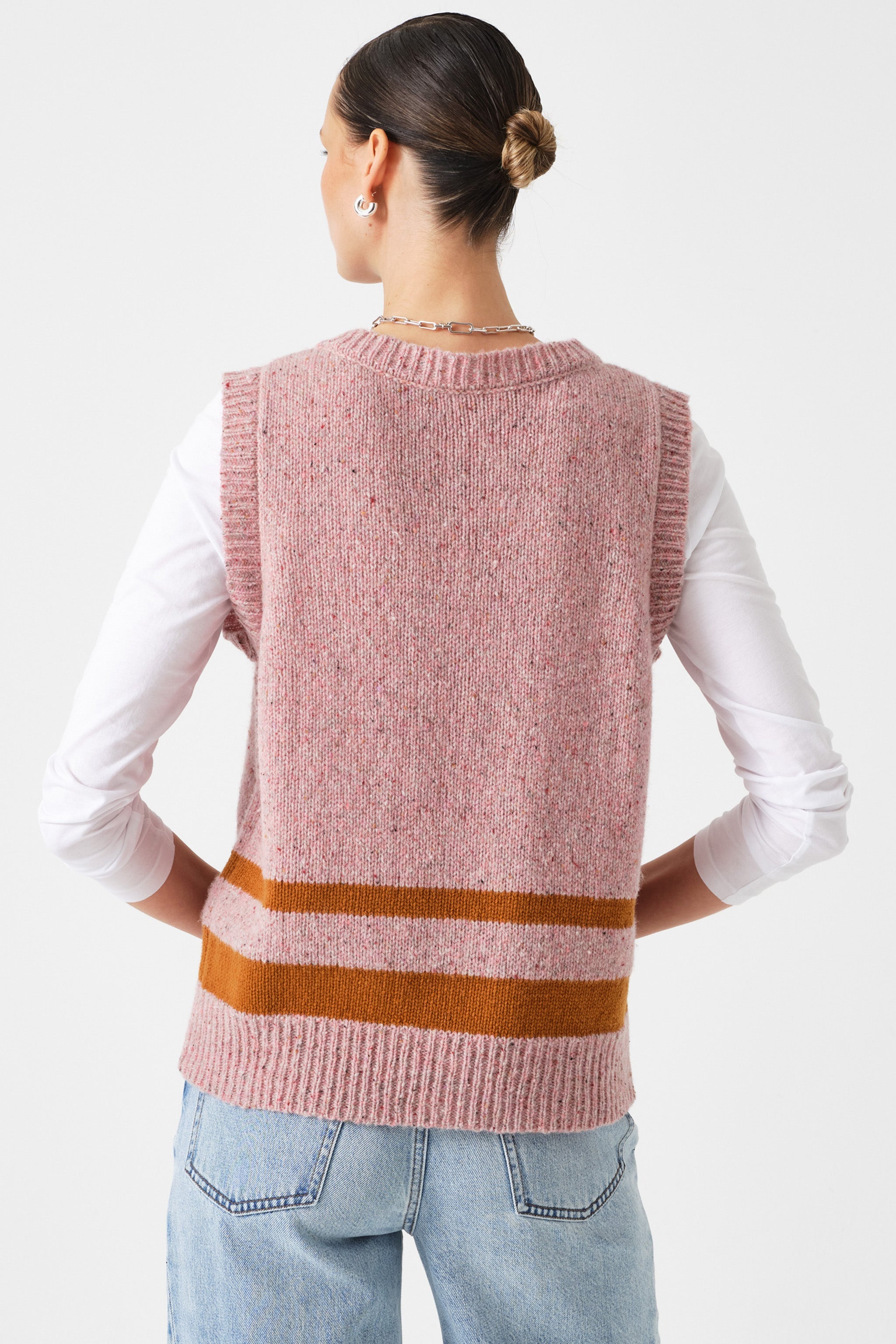 Cassidy Wool Vest in Dusty Pink