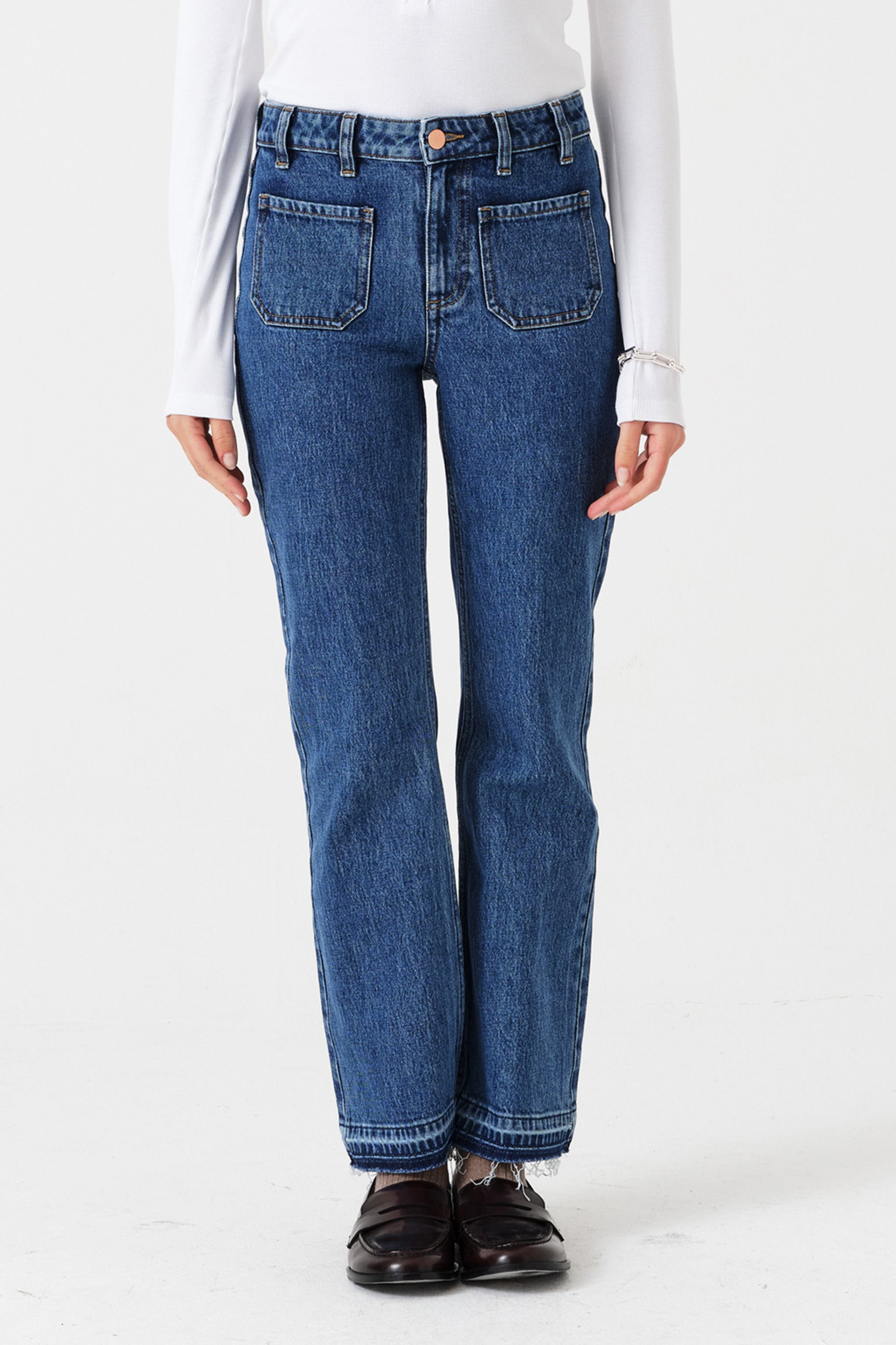 Gigi Kick Flare Jean in Napa - seventy + mochi