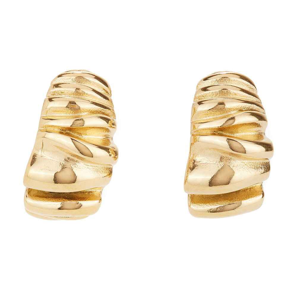 Scrunched Gold Earrings
