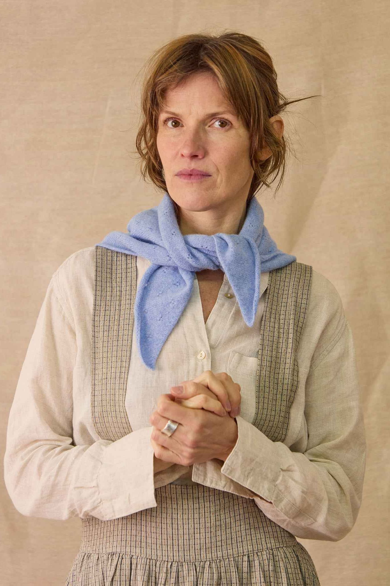 Pointelle Neckerchief | Cornflower