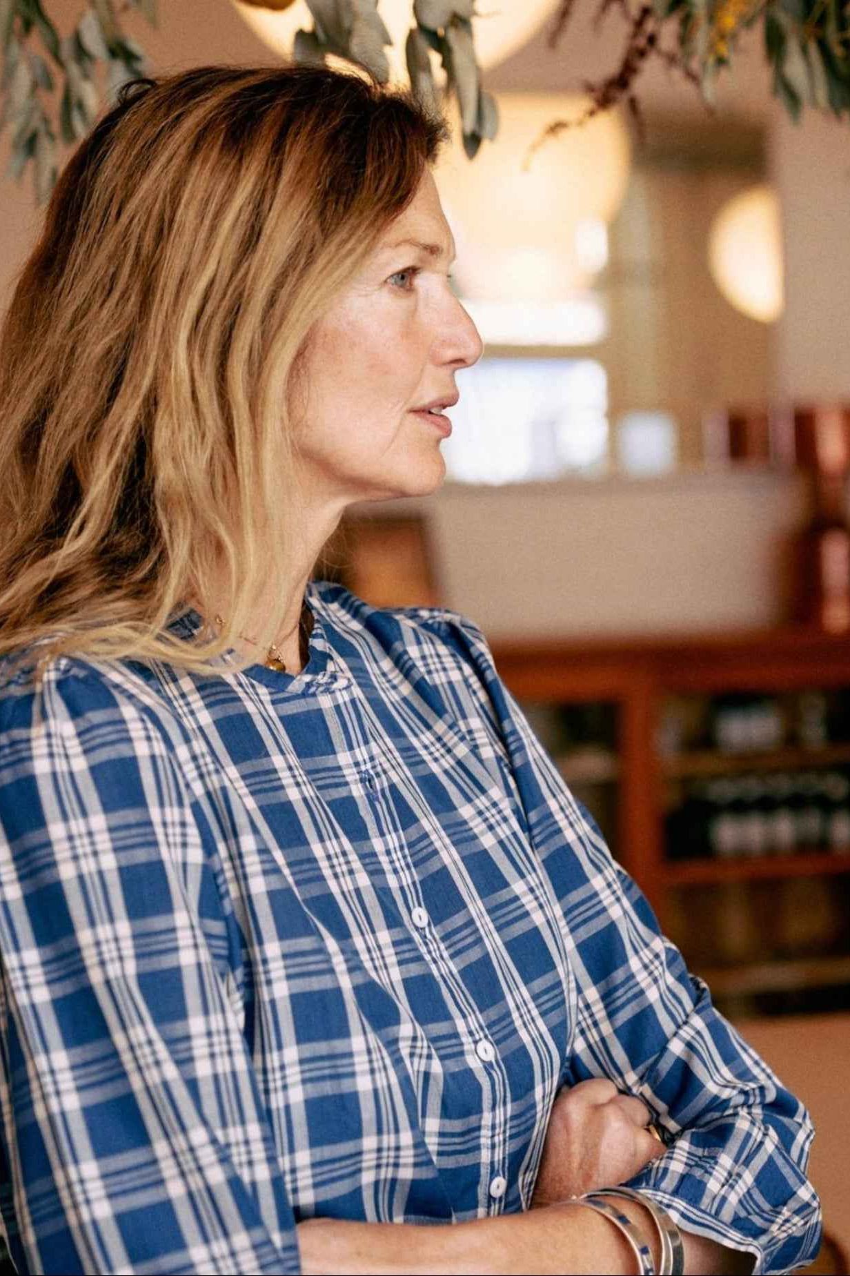 nora blouse | seaport check
