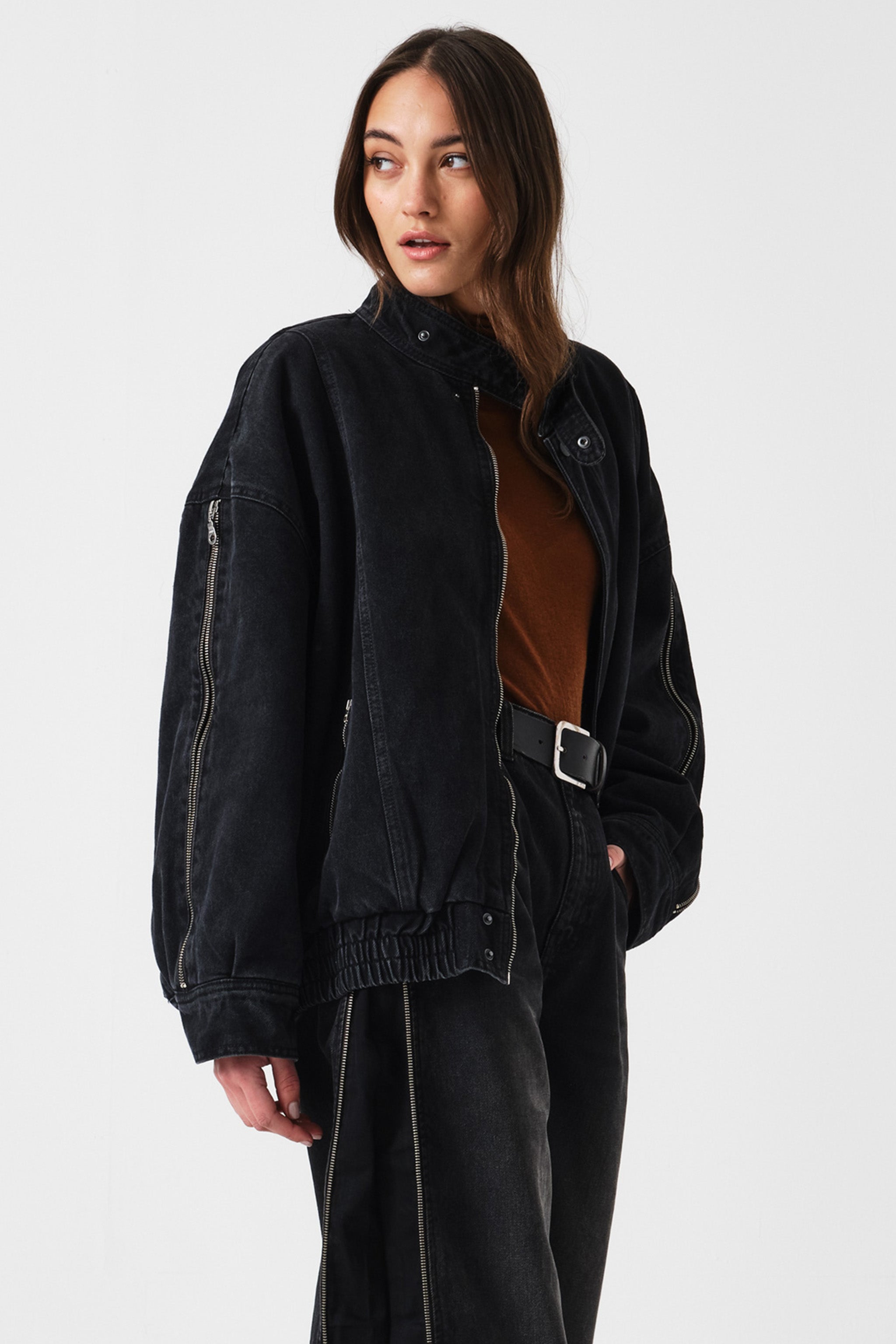 Juno Oversized Zip Jacket in Fairbanks - seventy + mochi