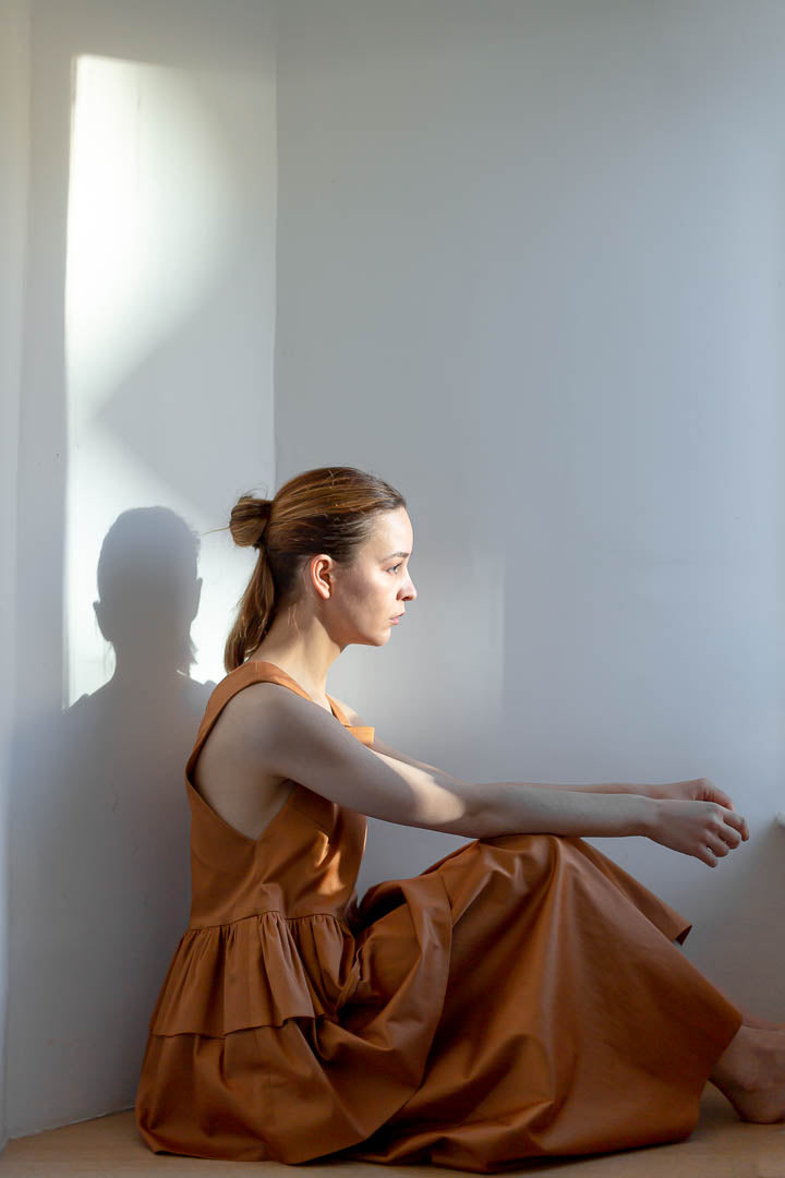 brown dress