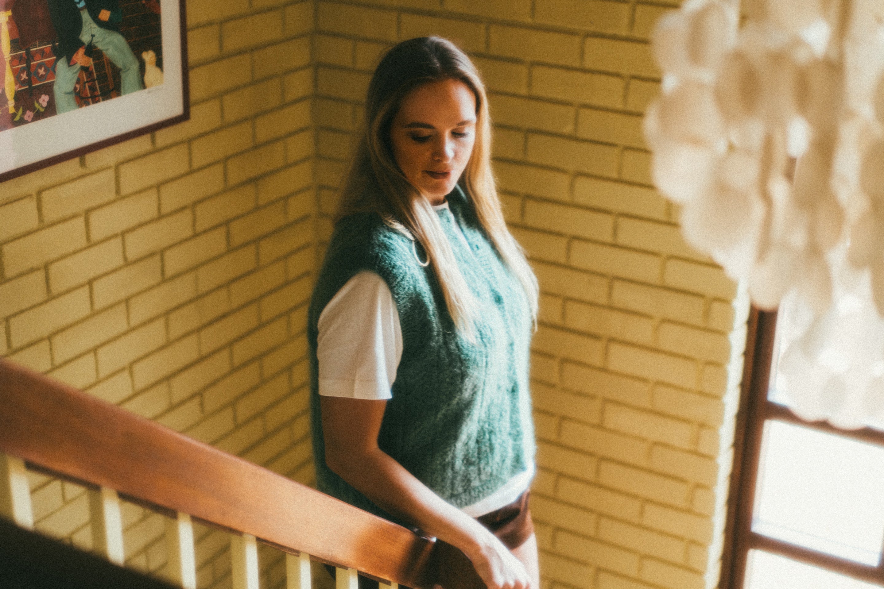 Pointelle Knit Vest - Pistachio Green