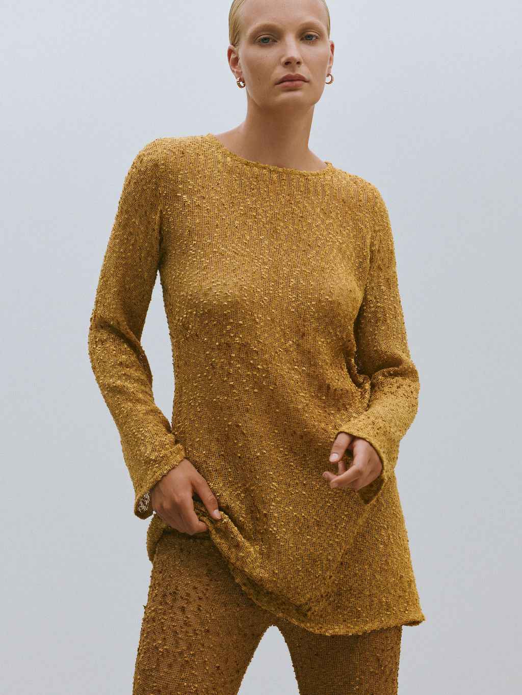 THE JAGGER FLARED TROUSERS - GOLD