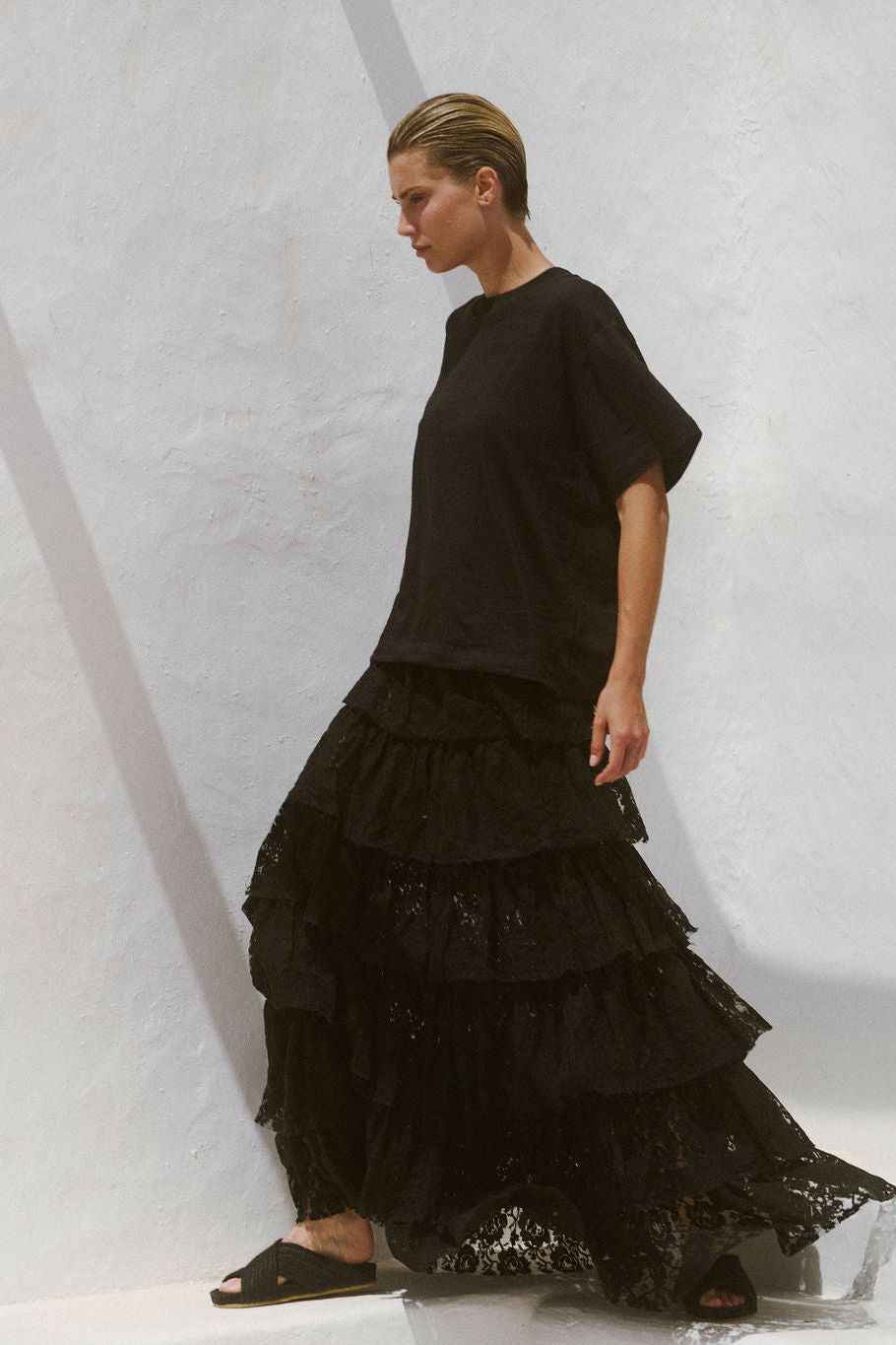 LACE UNTAMED SOUL SKIRT - BLACK