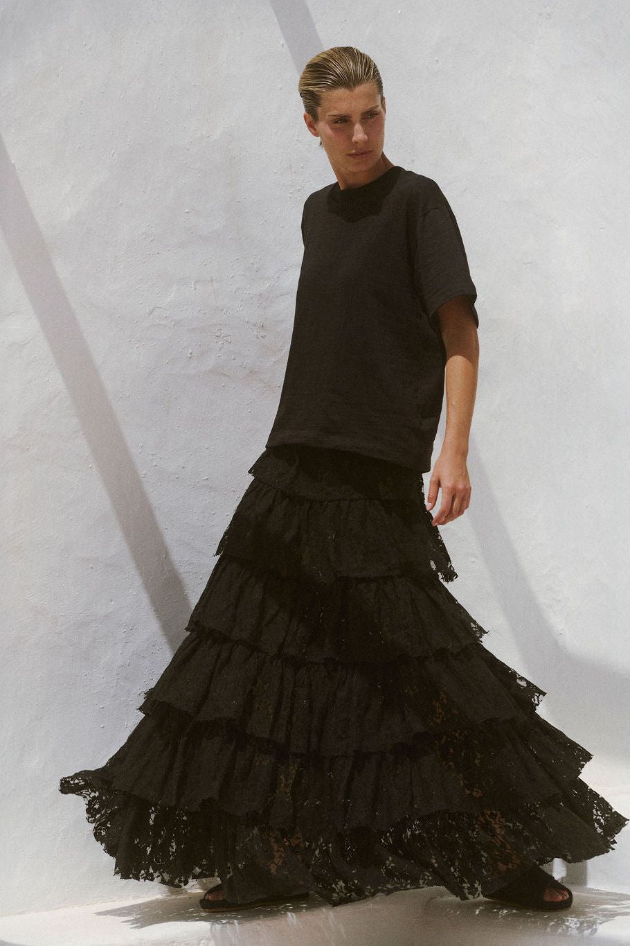 LACE UNTAMED SOUL SKIRT - BLACK