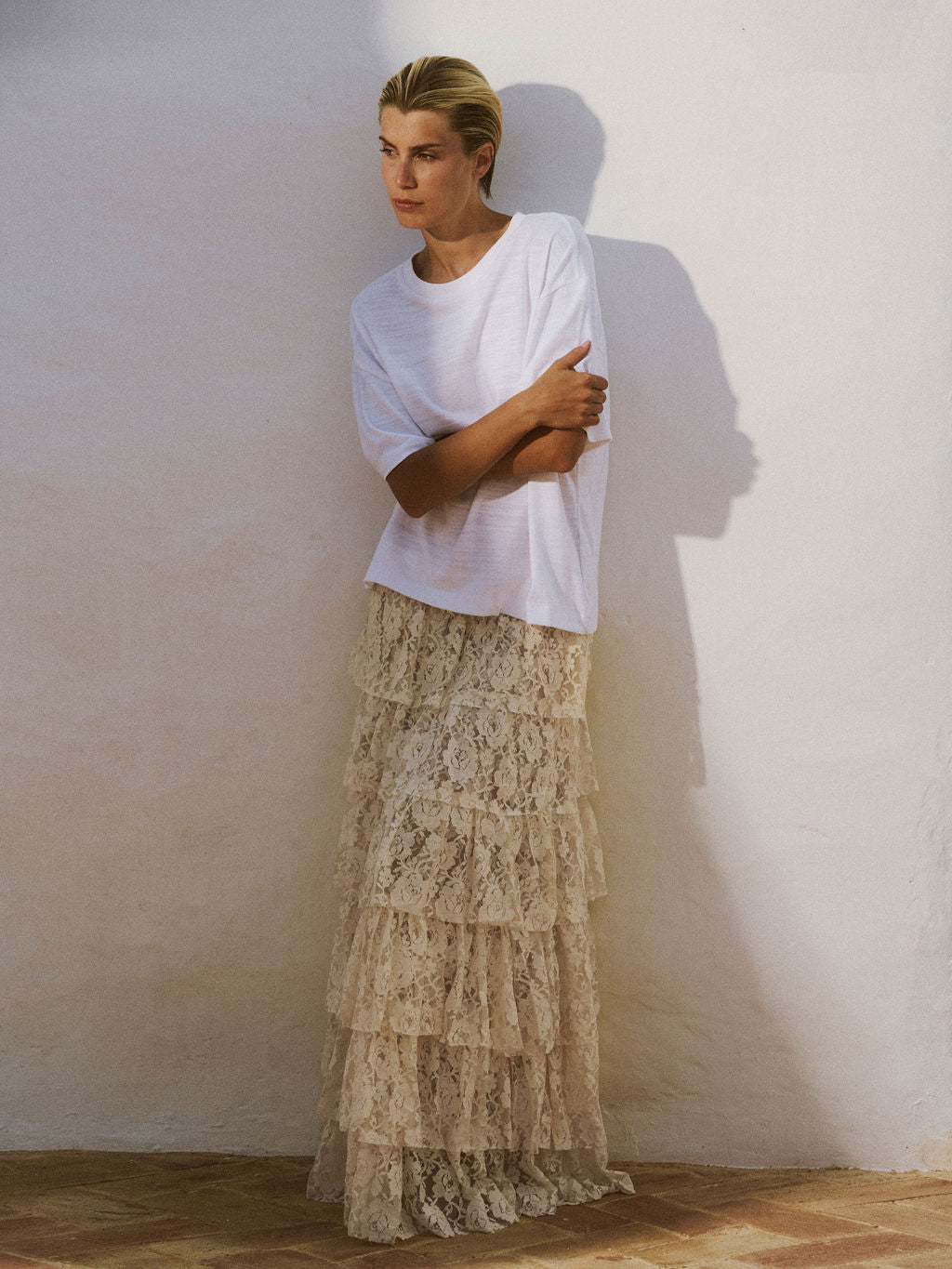 LACE UNTAMED SOUL SKIRT - WHITE