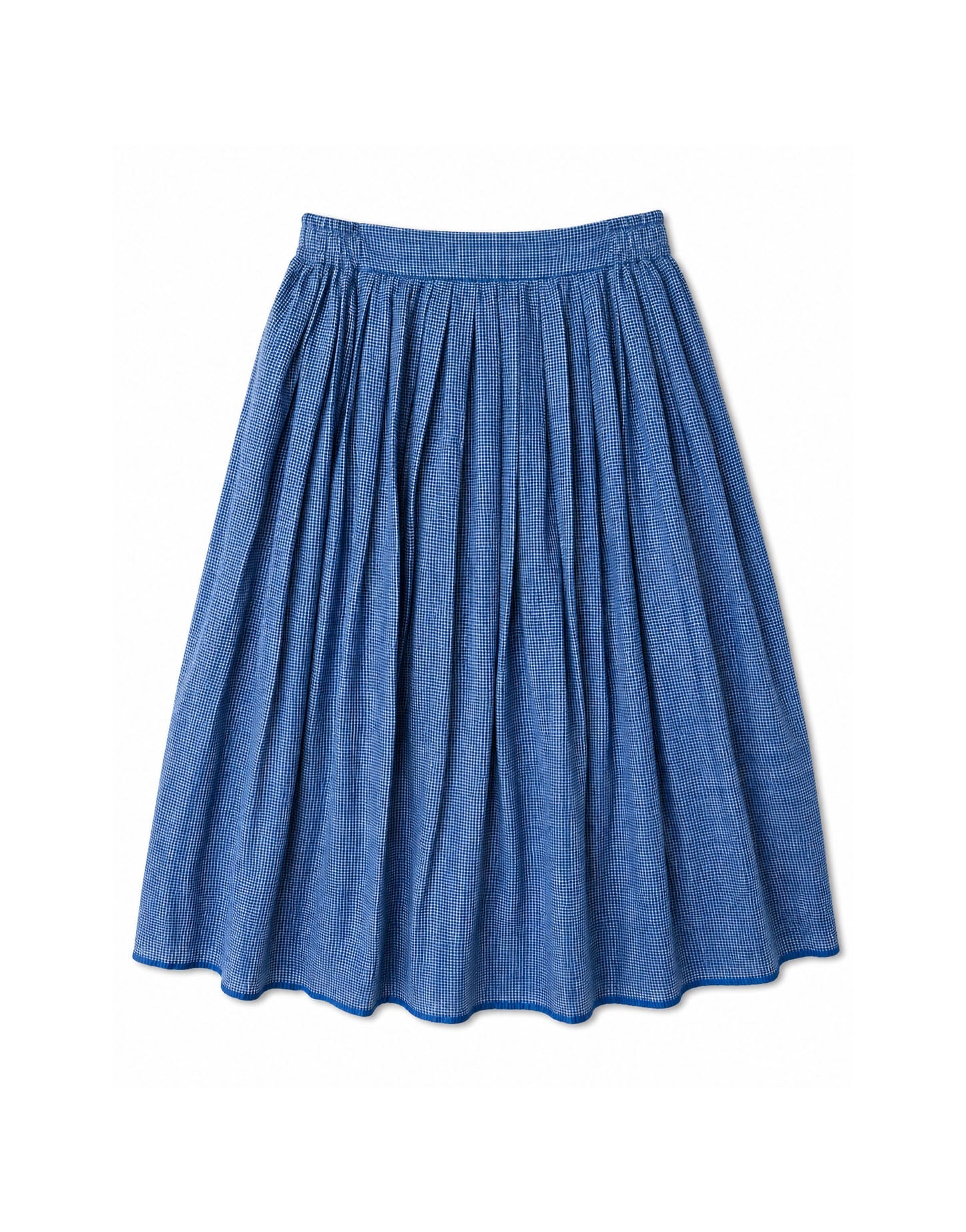 alma skirt | indigo grid