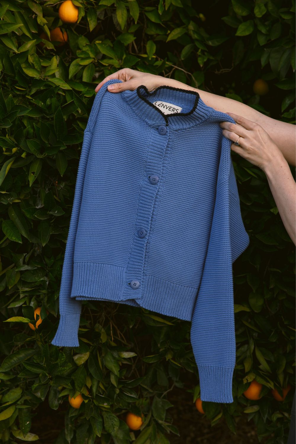 HILMA Cardigan in collab' with BLOCK SHOP - Cyan Blue